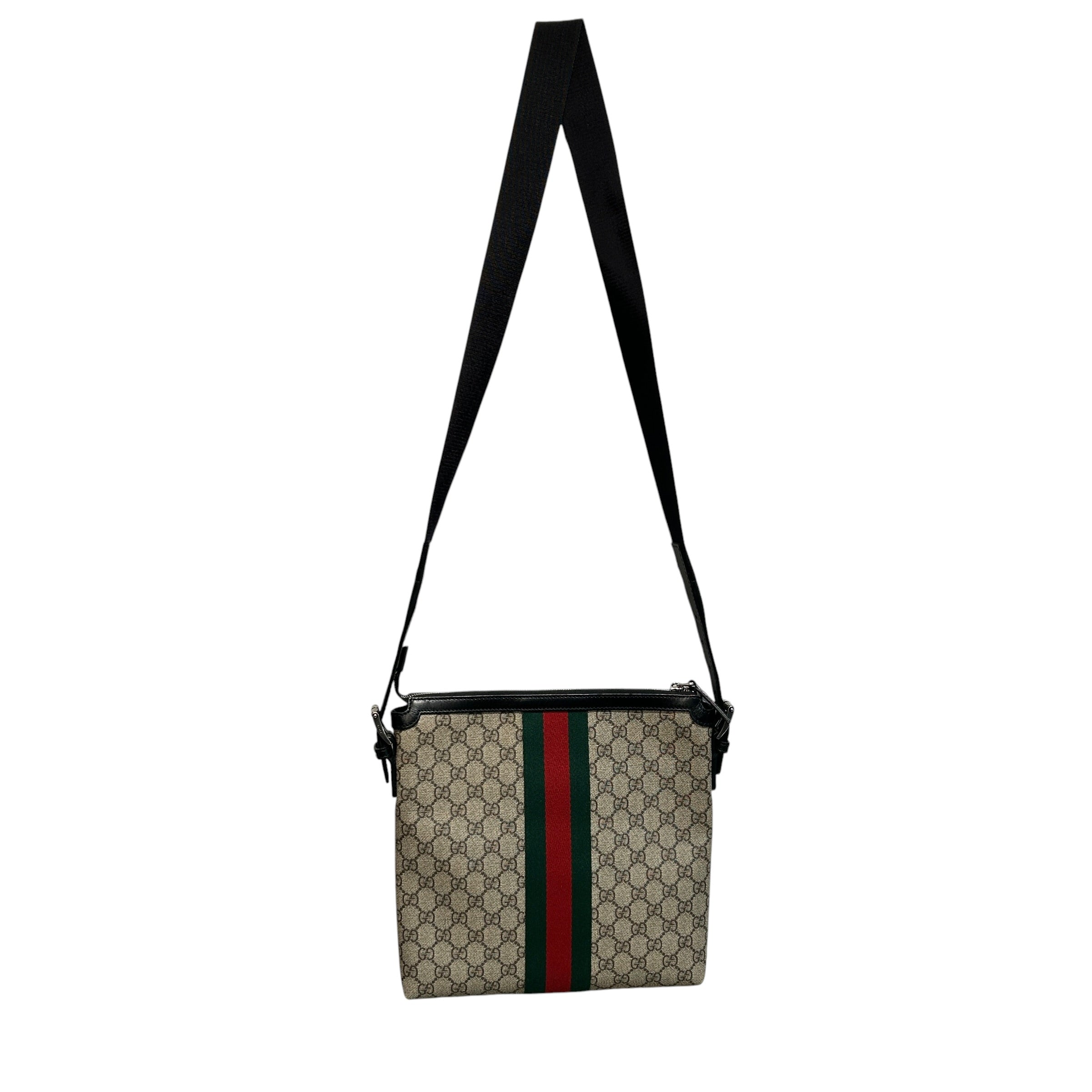 GUCCI/Cross Body Bag/Monogram/Cotton/BEG/GG Supreme Canvas Messenger view 2