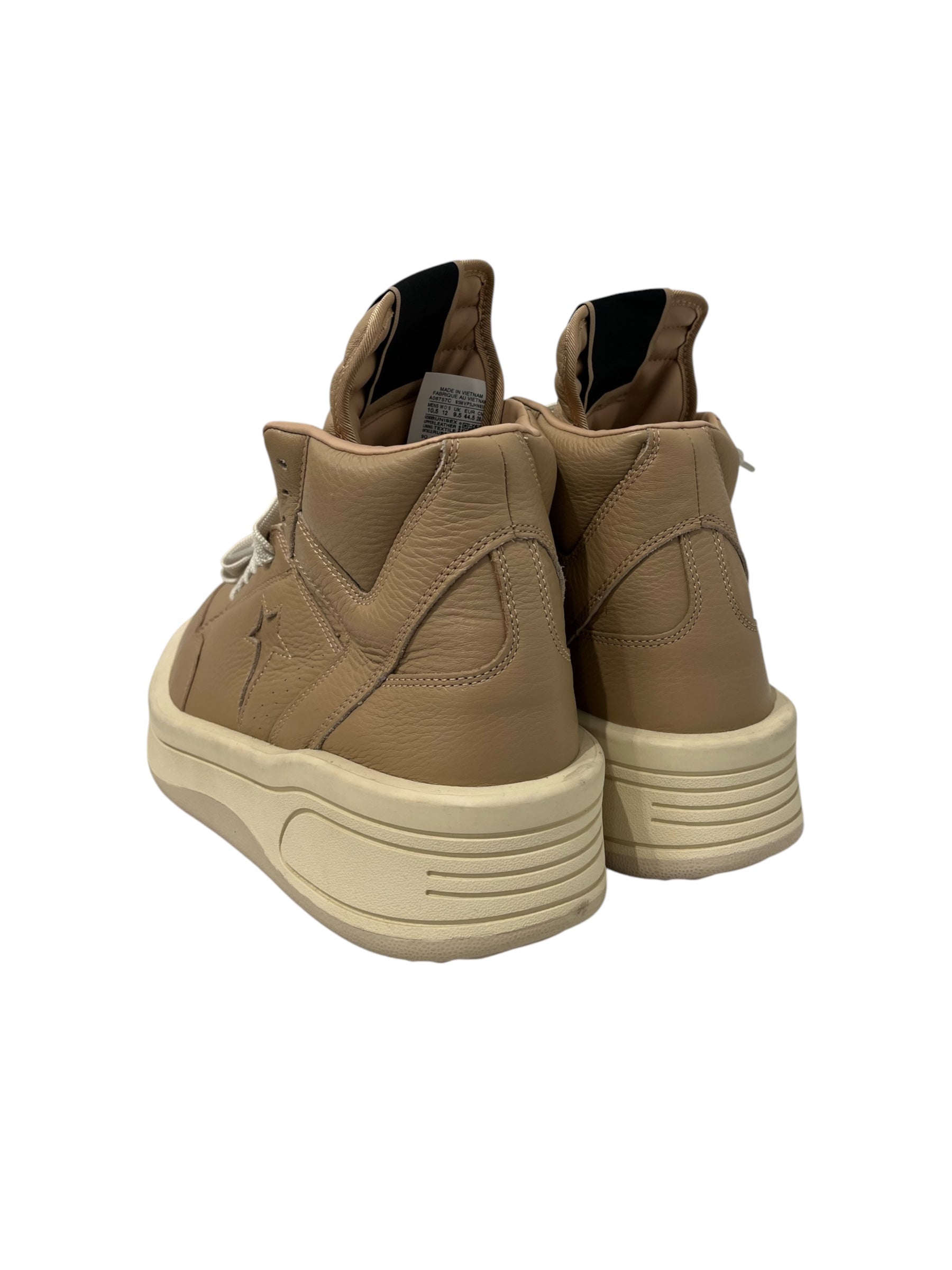 RICK OWENS DRKSHDW/CONVERSE/Hi-Sneakers/US 10.5/Leather/BEG/RICK TURBOWPN view 2