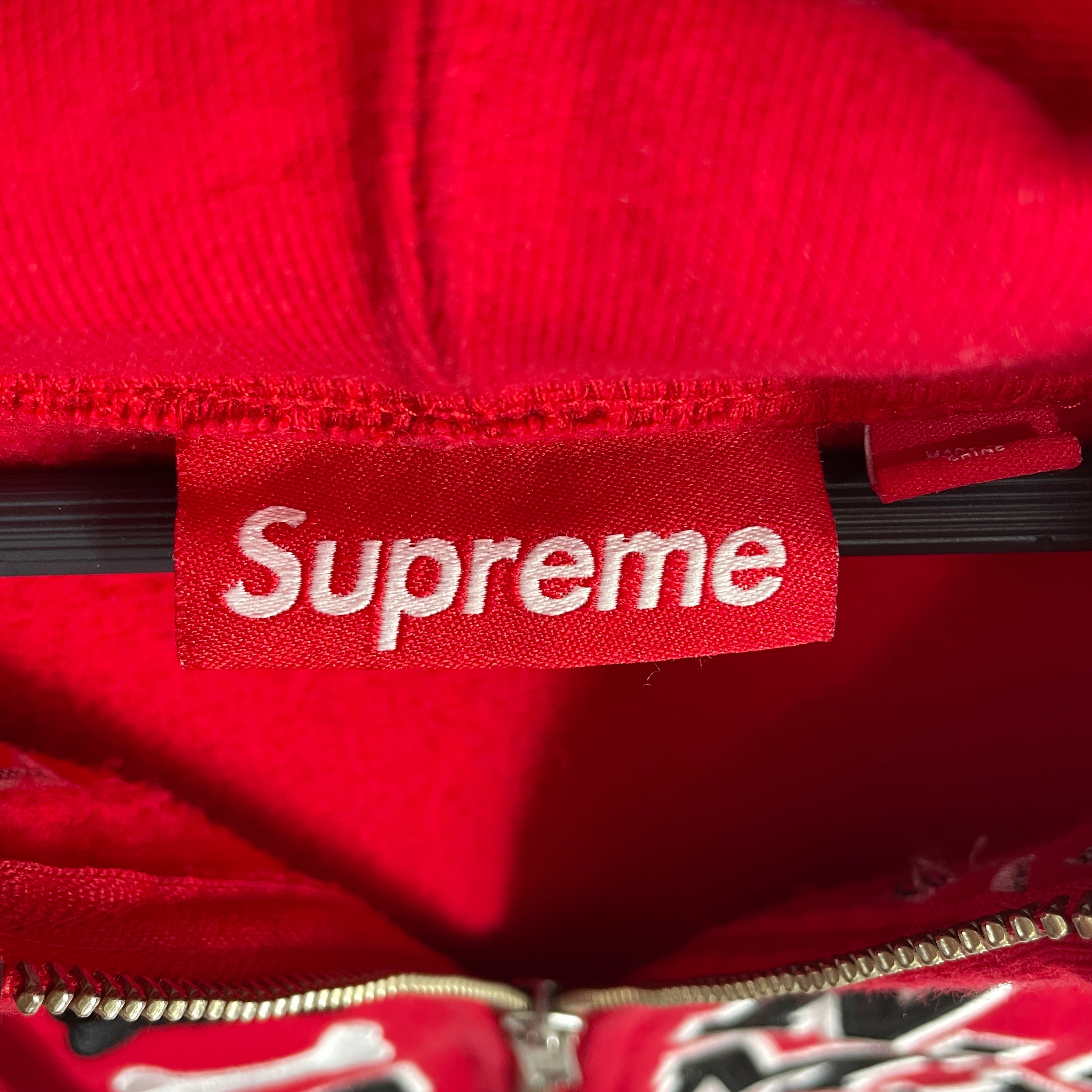 Supreme/Zip Up Hoodie/XXL/Cotton/RED/LEAGUE CHAMP ZIP UP view 3