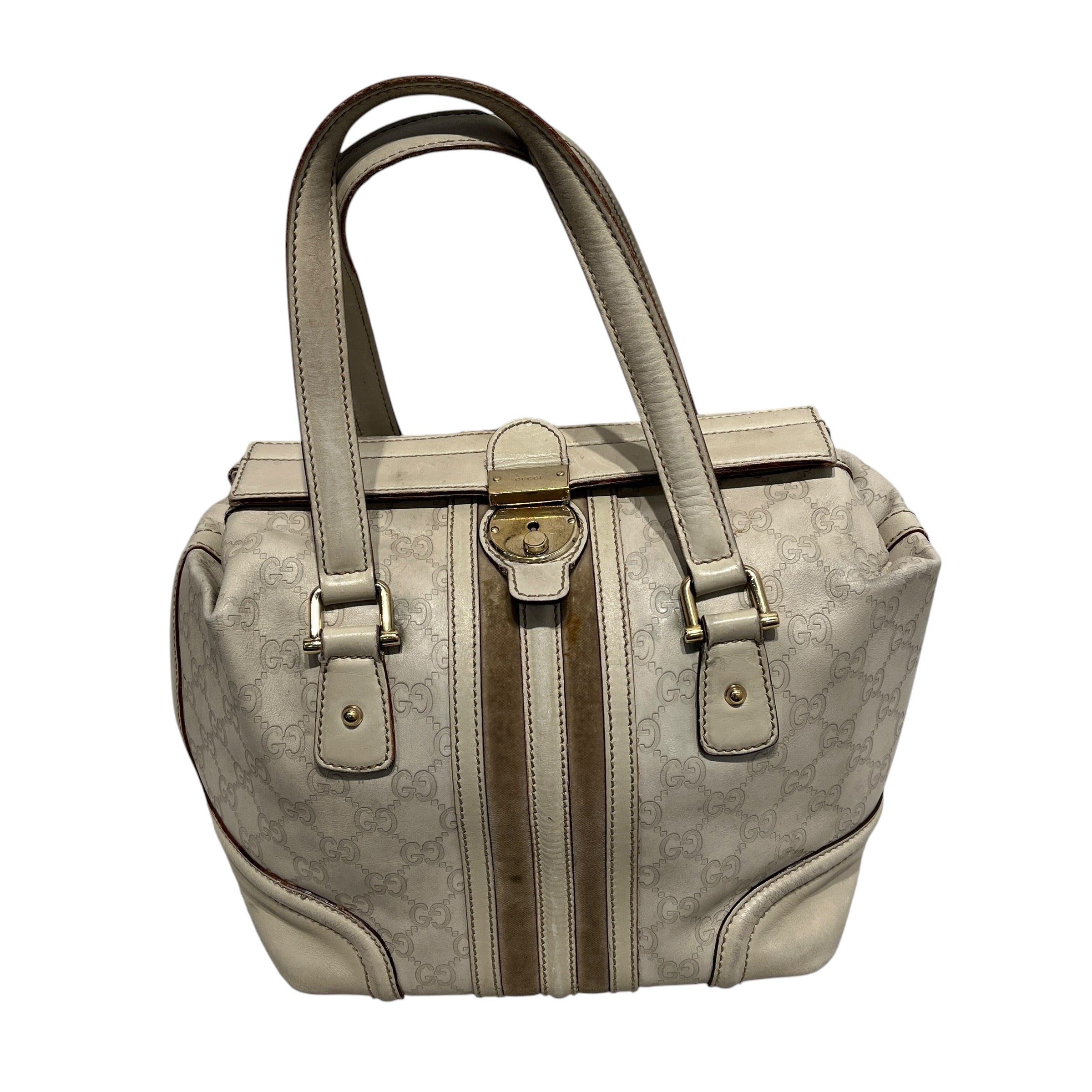 GUCCI/Hand Bag/Leather/CRM/TREASURE BOSTON BAG view 1
