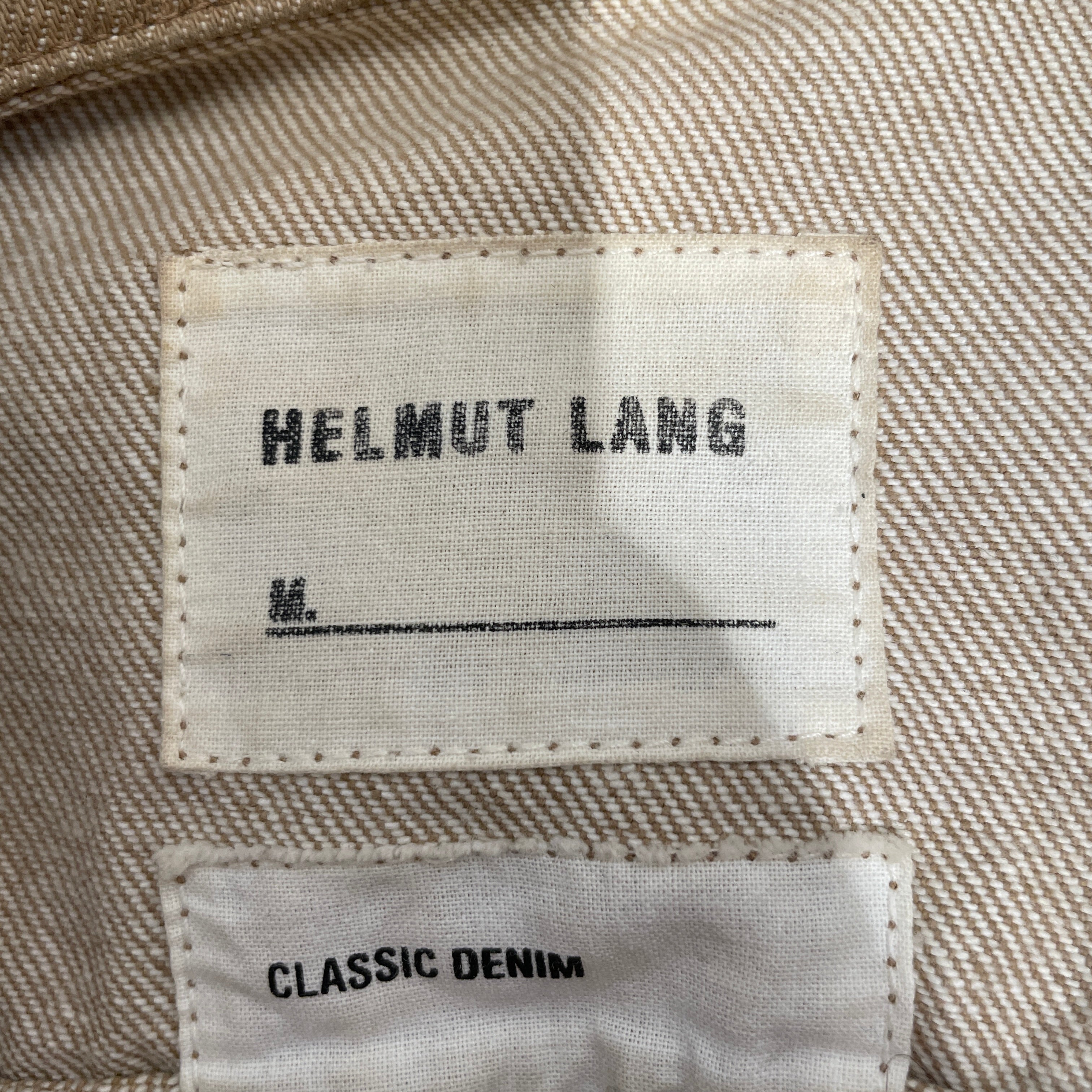 Helmut Lang/Denim Jkt/40/Cotton/BEG/iconic view 3