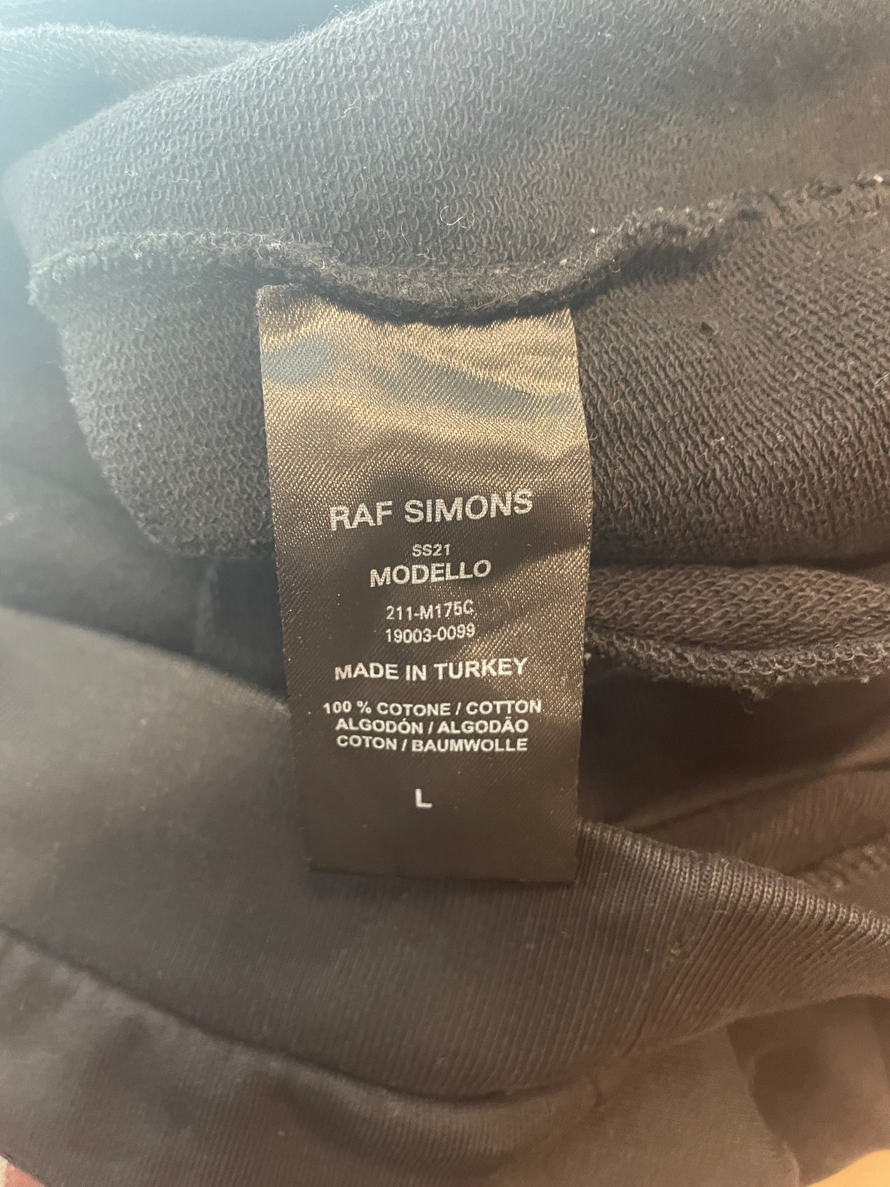 RAF SIMONS/Hoodie/L/Cotton/BLK/RED COLLAGE/GRAPHIC PANELS view 4