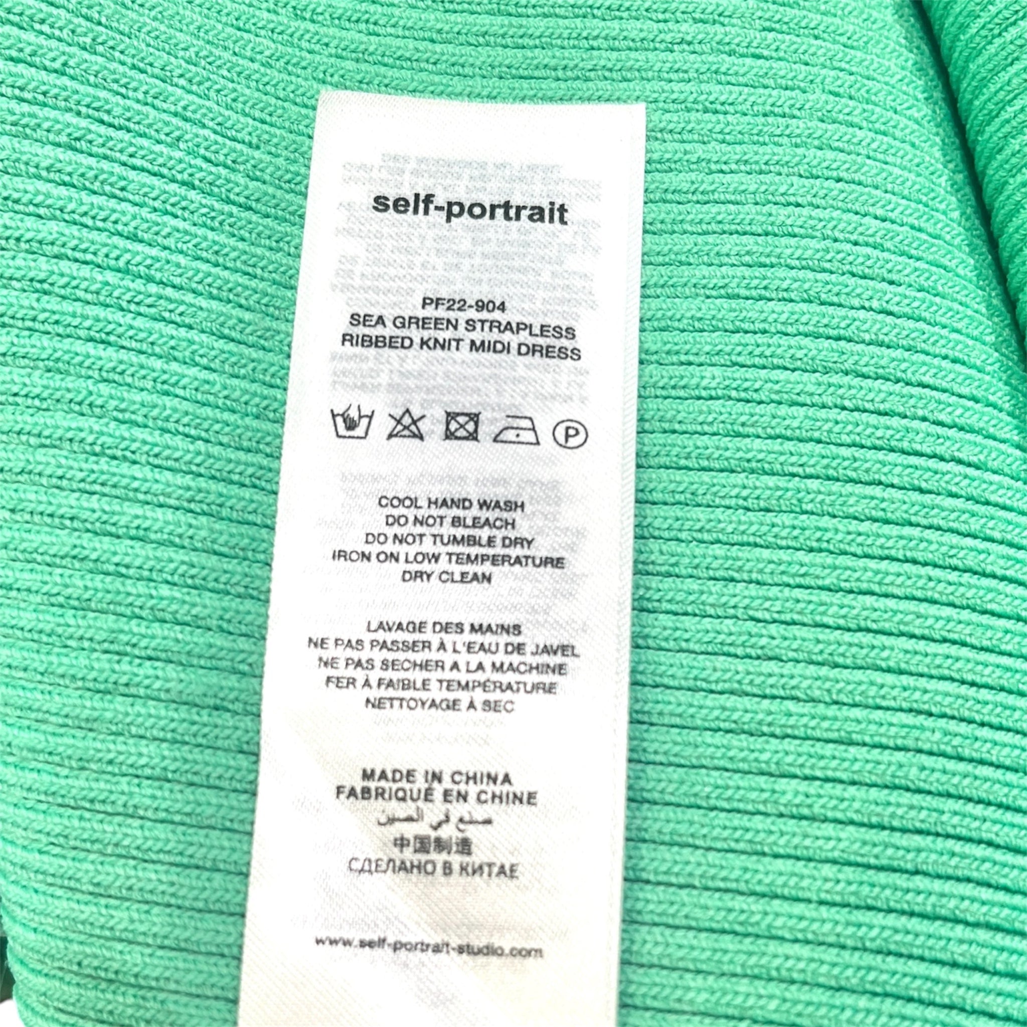self-portrait/Dress/S/Cotton/GRN/EXCL STRAPPLESS DRESS view 4