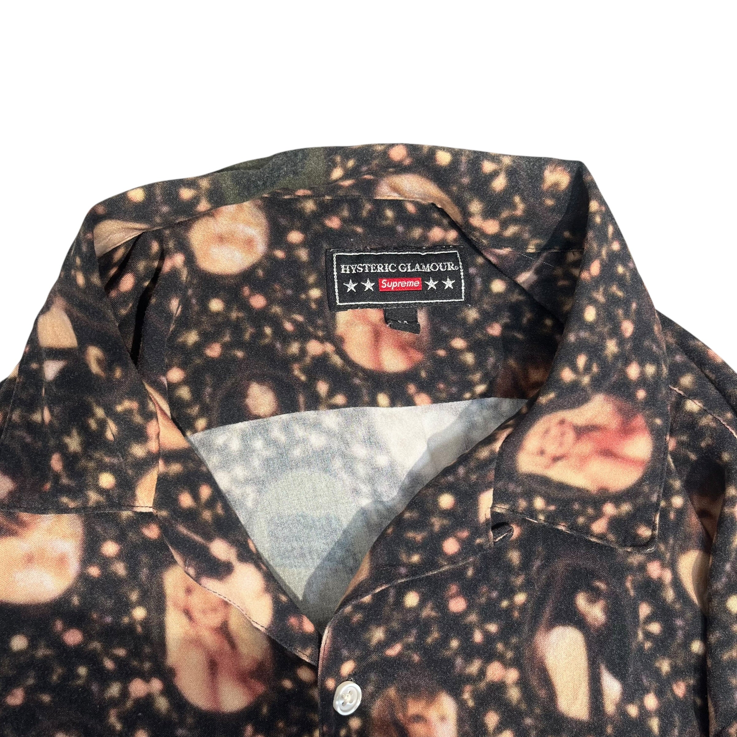 Supreme/HYSTERIC GLAMOUR/T-Shirt/M/Rayon/BRW/All Over Print/BLURRED SHIRT view 3