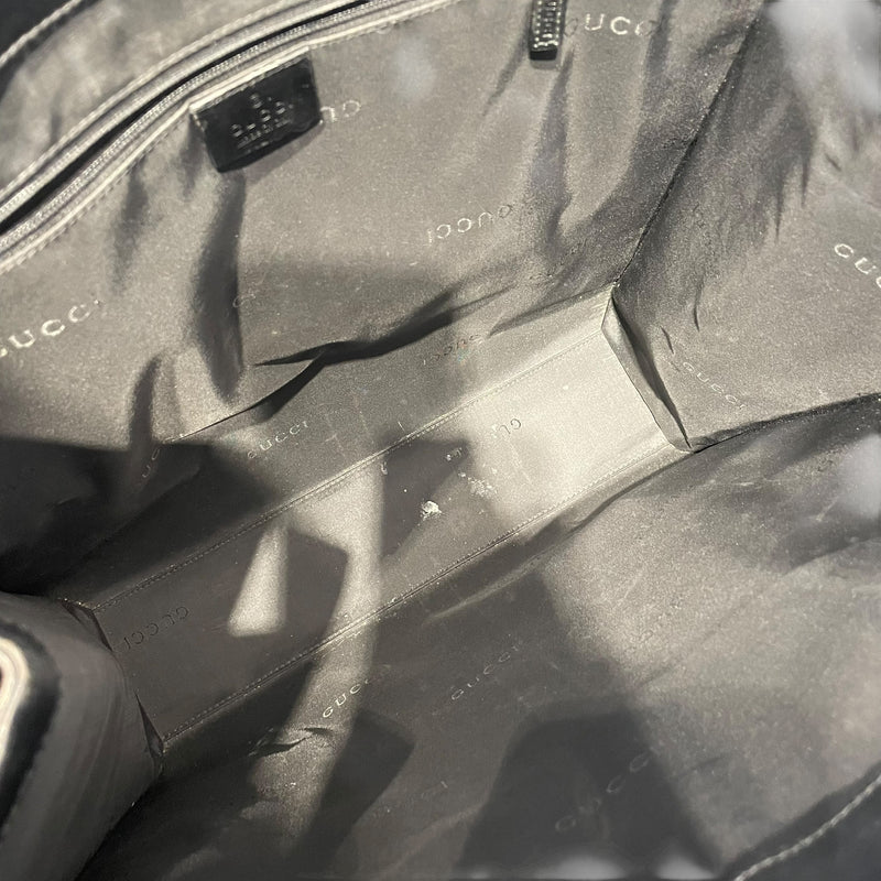 GUCCI/Hand Bag/Leather/BLK/Interlocking G