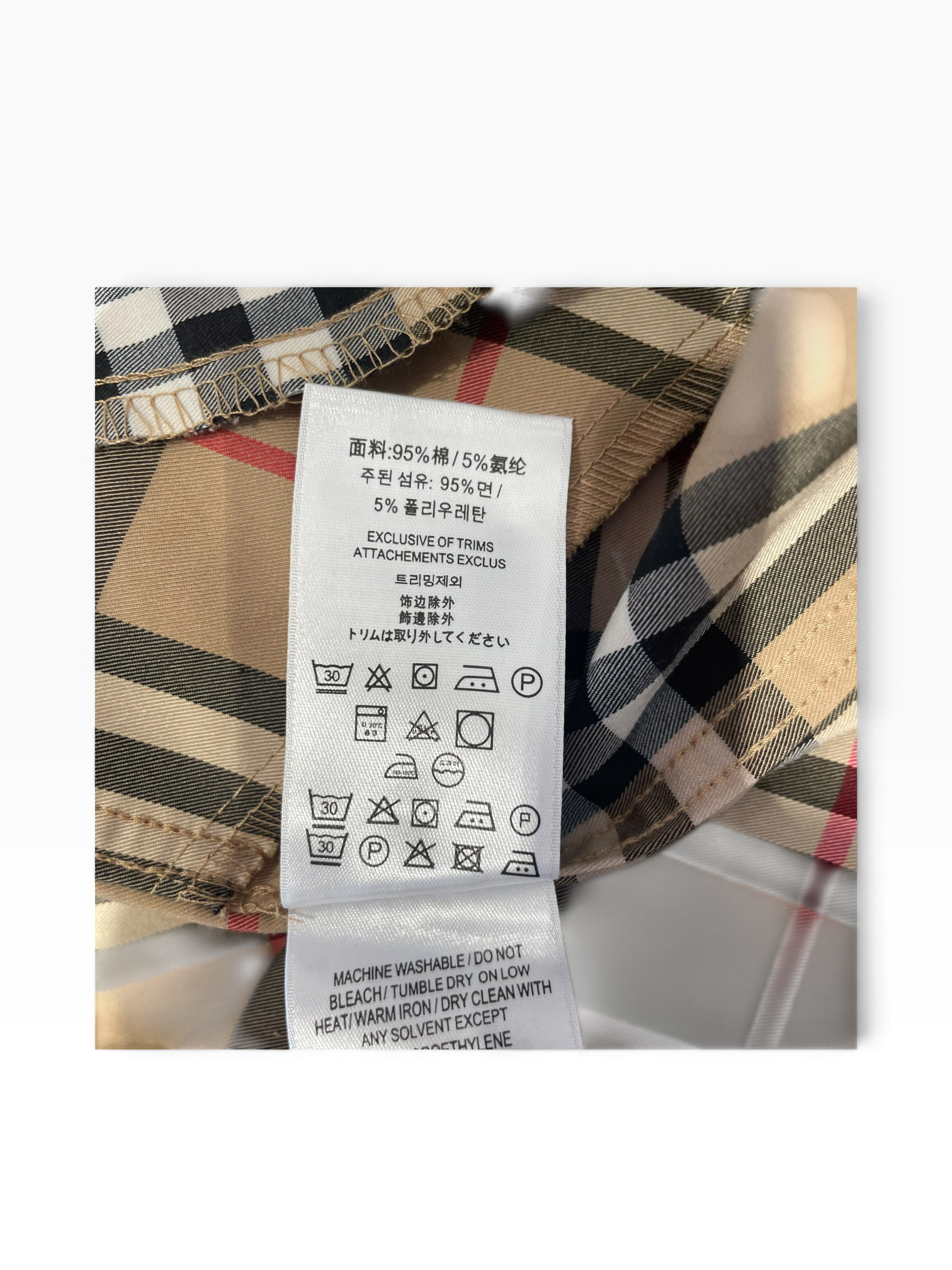 BURBERRY LONDON/LS Dress/6/Plaid/Cotton/BEG/Check Belted Dress view 5