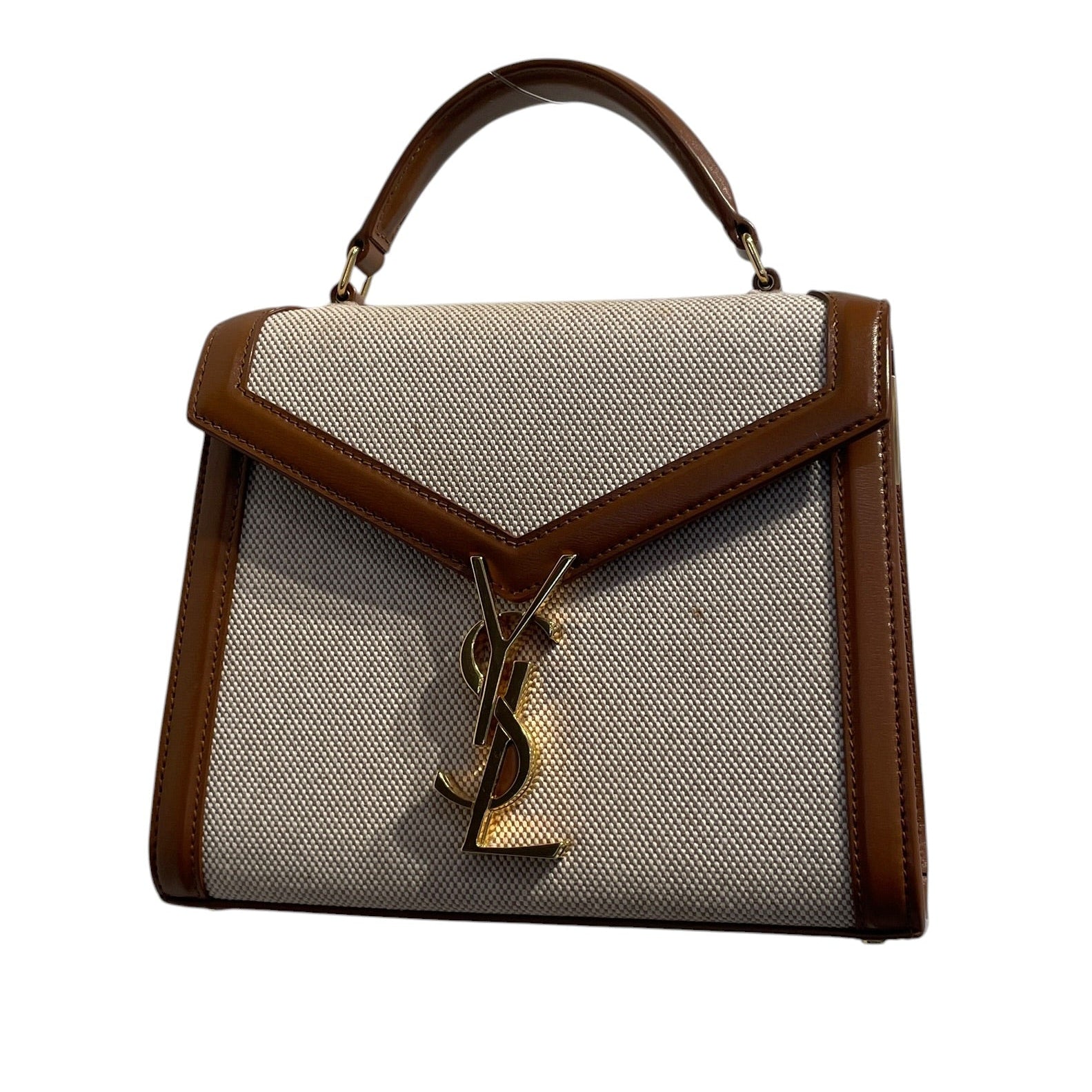 SAINT LAURENT/Cross Body Bag/Leather/CRM/Cassandra Natural view 1