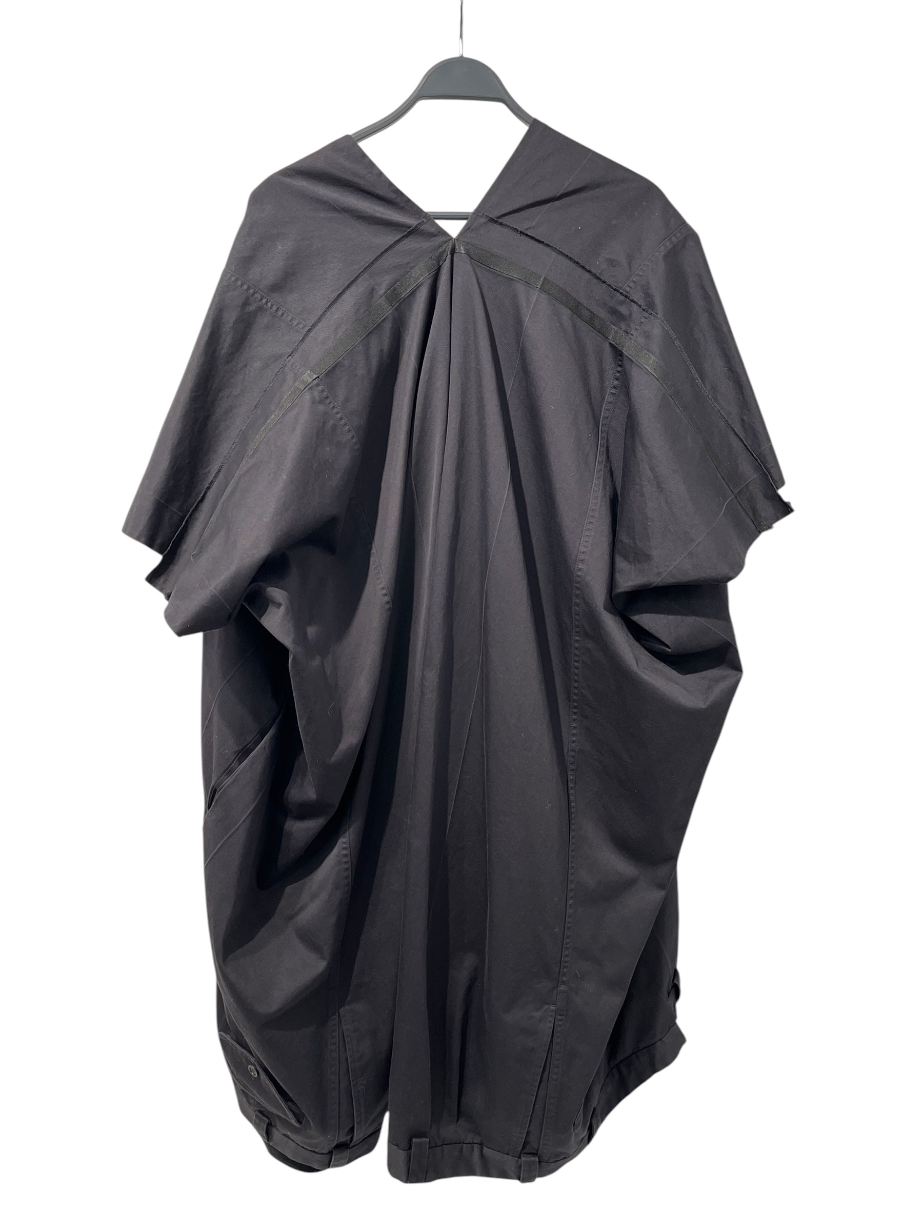 BALENCIAGA/SL Dress/40/Cotton/BLK/Midi Length/DECONSTRUCTED PANT DRESS view 2
