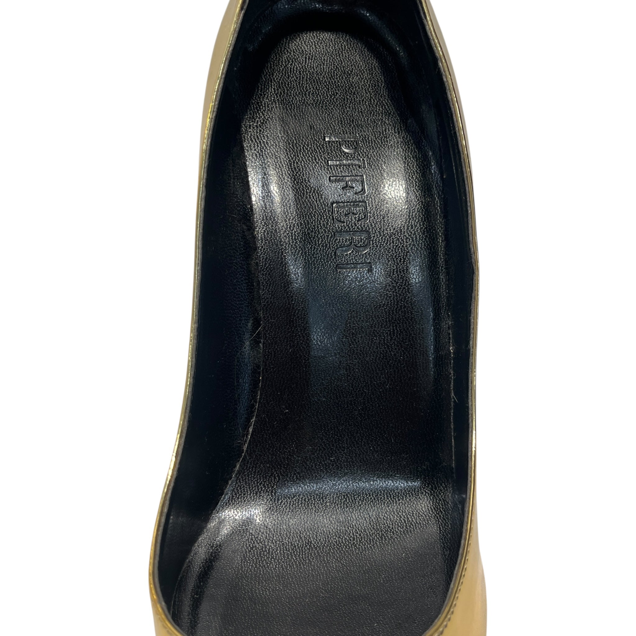 PIFERI/Heels/US 10/GLD/V-Tip/PATTEN LEATHER GOLD view 3