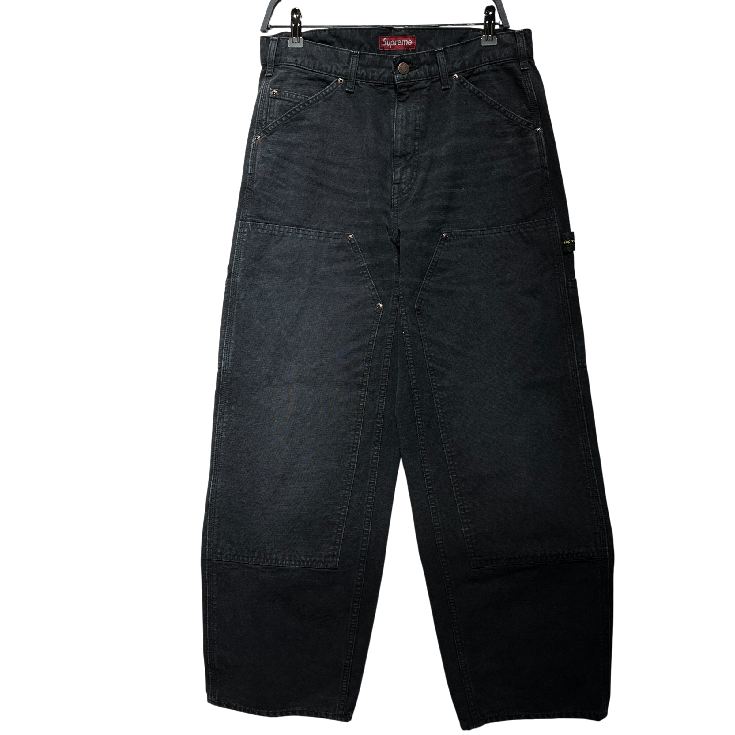 Supreme/Carpenter Pants/30/Cotton/BLK/DBL KNEE (FADED) view 1