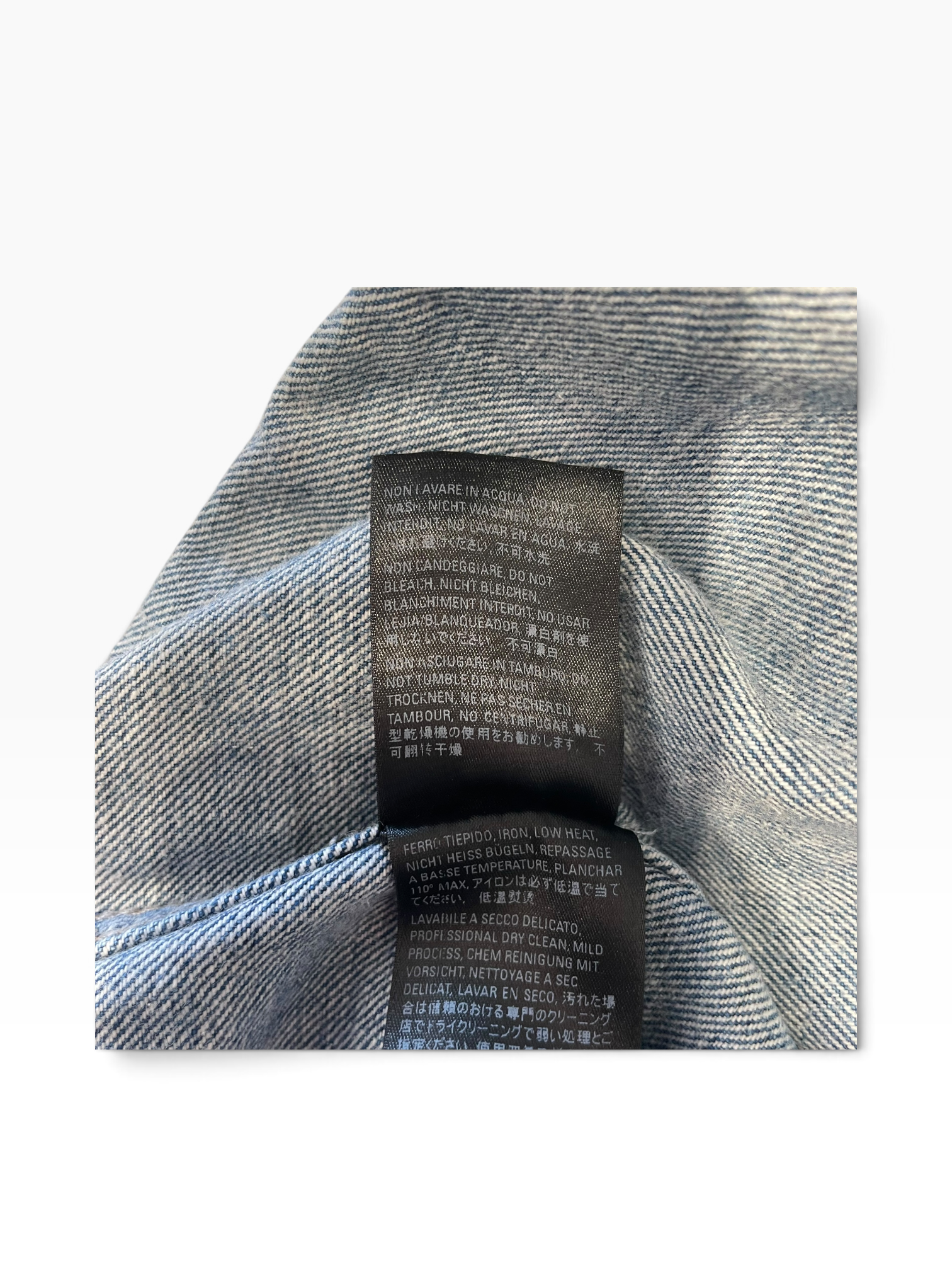 BALENCIAGA/Denim Jkt/46/BLU/All Over Print/Graphic Writing view 5