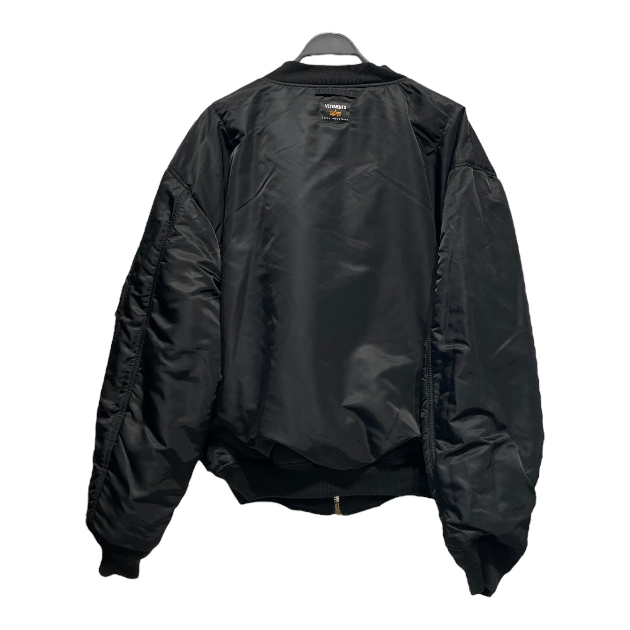 VETEMEMES/ALPHA INDUSTRIES/Flight Jkt/XS/Nylon/BLK/Graphic/THE BULLDOG SPIRIT view 4