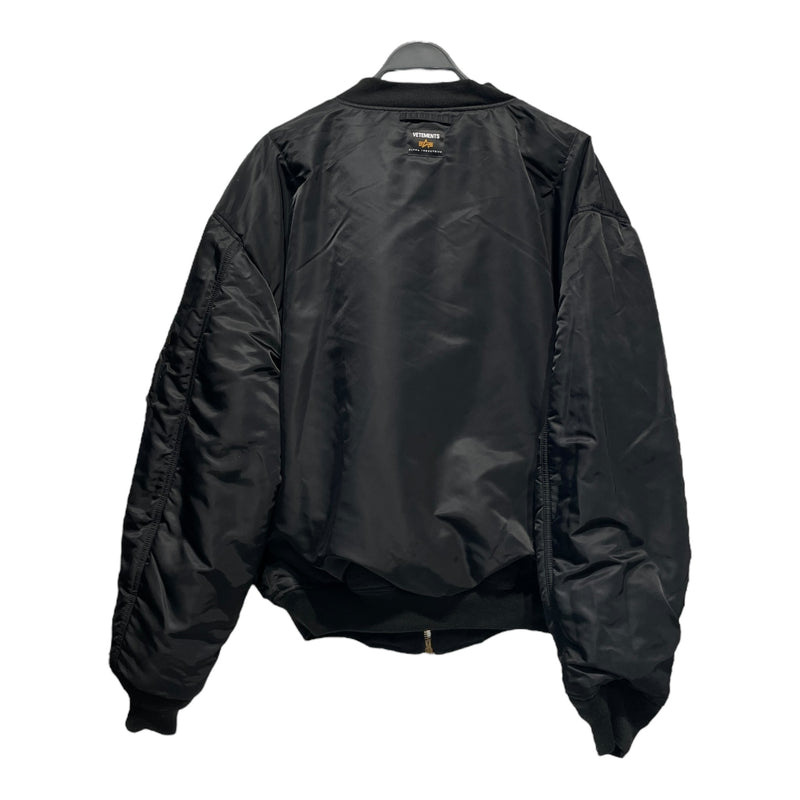 VETEMEMES/ALPHA INDUSTRIES/Flight Jkt/XS/Nylon/BLK/Graphic/THE BULLDOG SPIRIT