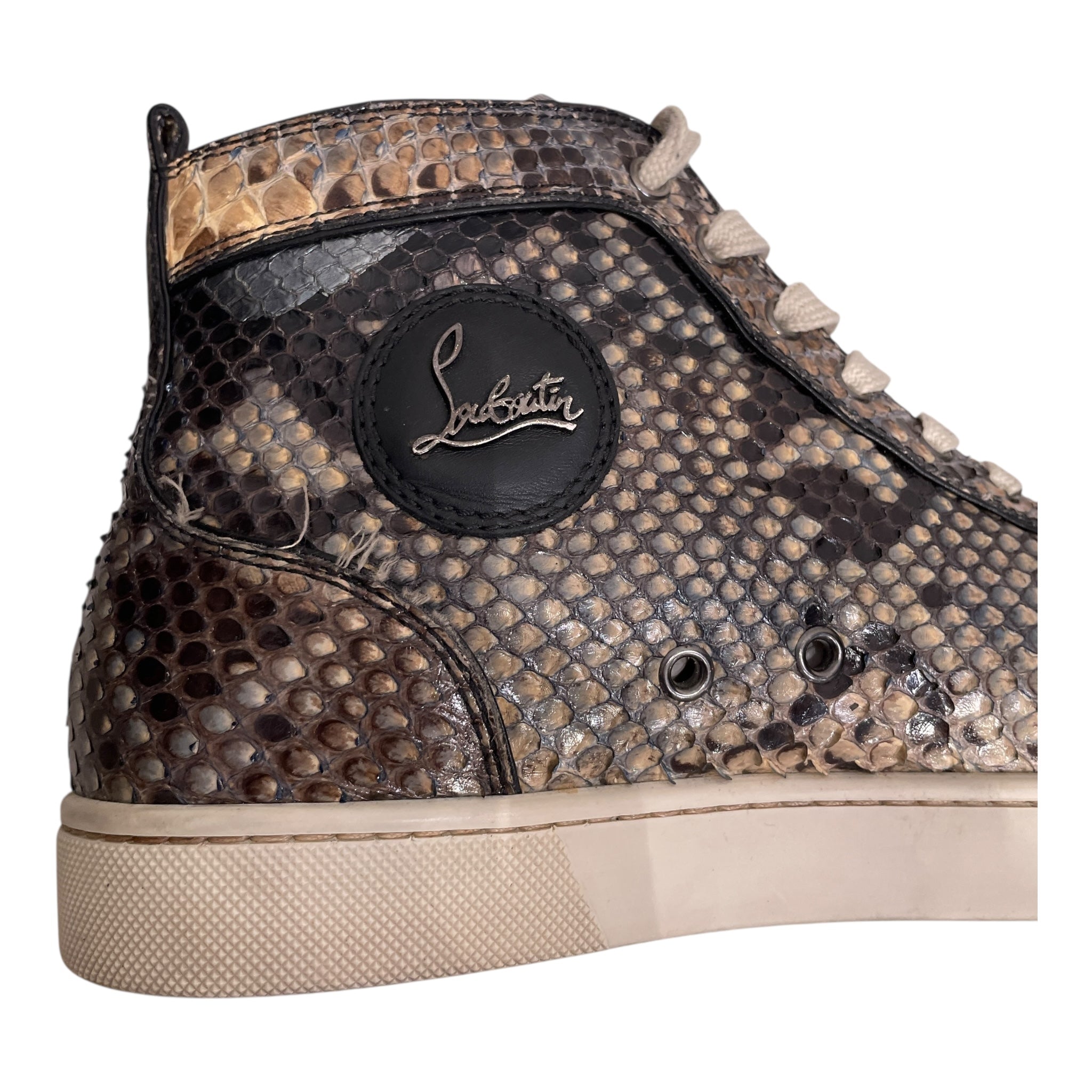 Christian Louboutin/Hi-Sneakers/EU 41.5/Animal Pattern/Leather/MLT/BLU GRN BLK SNAKE SKIN view 6