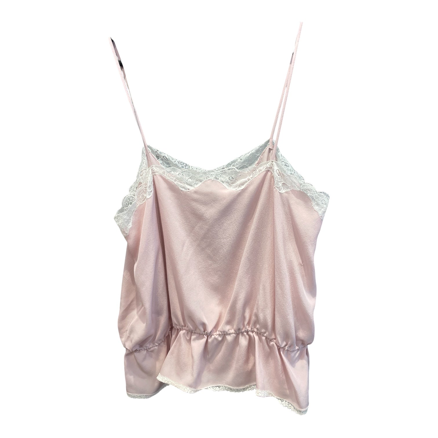 Chloe/Camisole/Silk/PNK/DRAWSTRING / LACE view 2