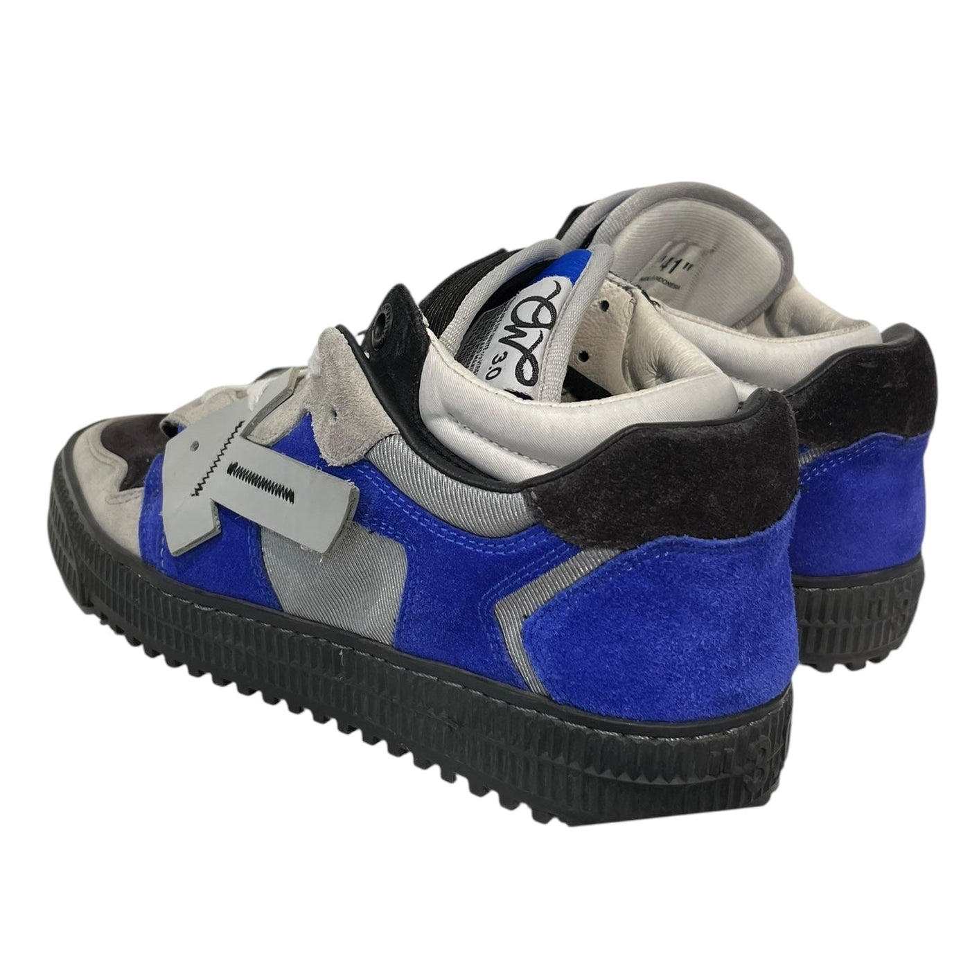 OFF-WHITE/Low-Sneakers/US 8/Suede/BLU/U-Tip/floating arrow sneaker view 2