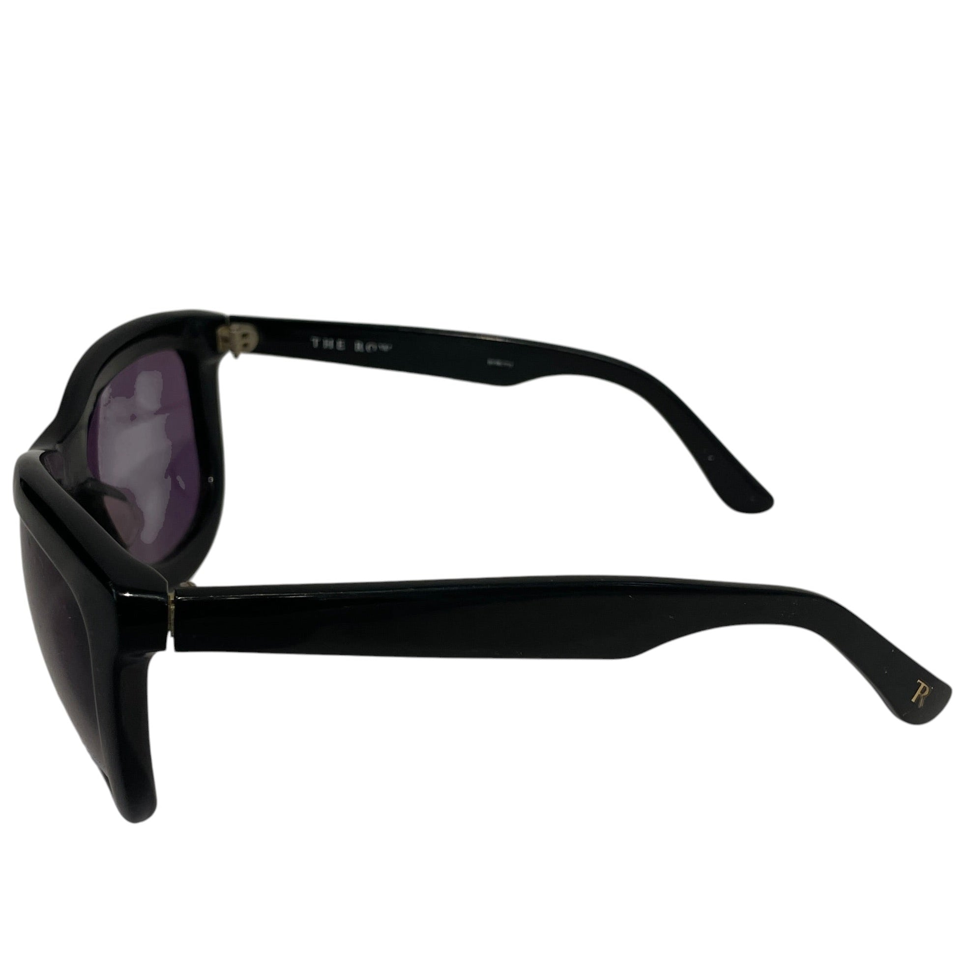 LINDA FARROW/Sunglasses/Plastic/BLK/PURPLE LENS view 2