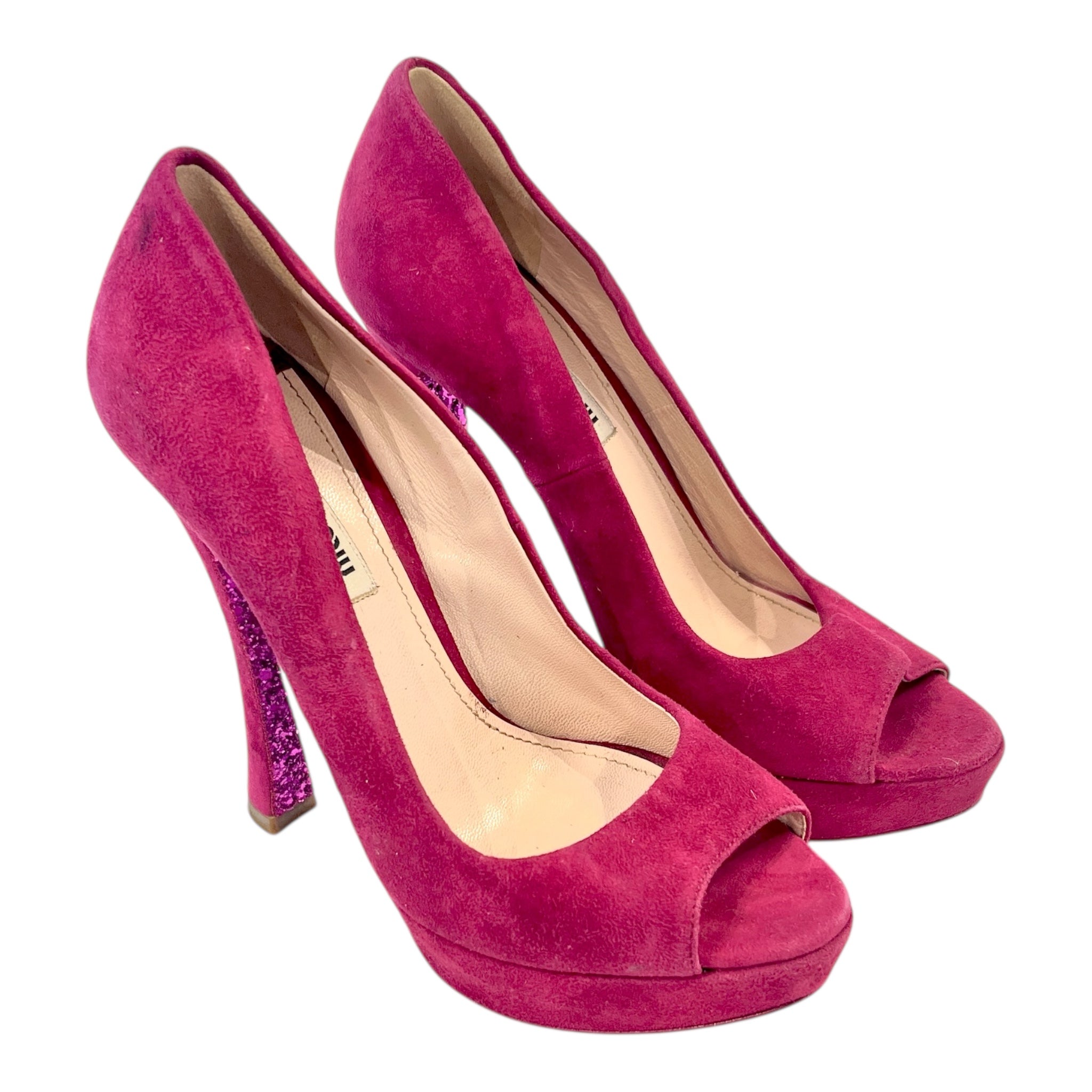 MIU MIU/Heels/EU 37.5/Glitter/PNK/ view 1
