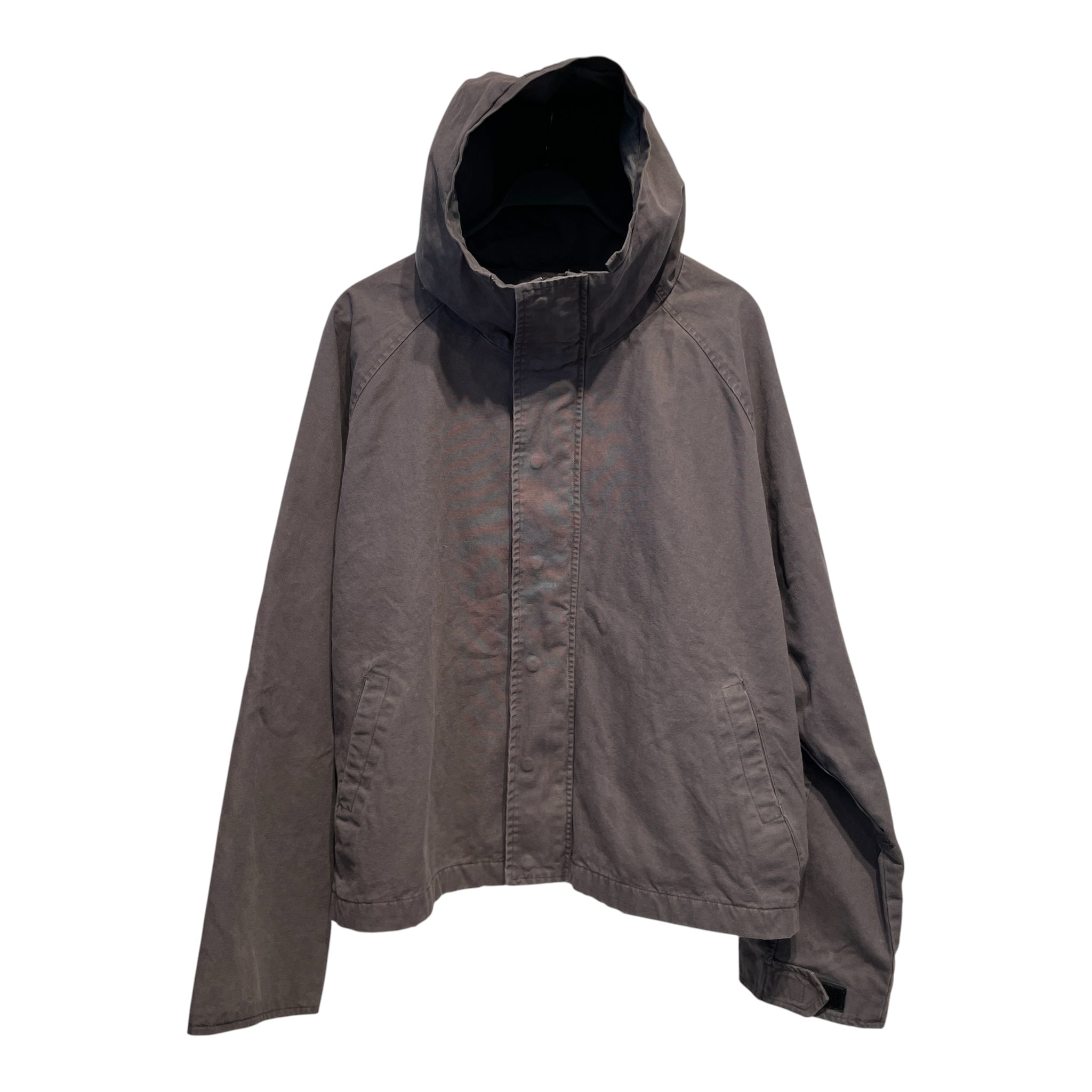 YEEZY/Military Jkt/XL/Cotton/GRY/hooded silver snap view 1