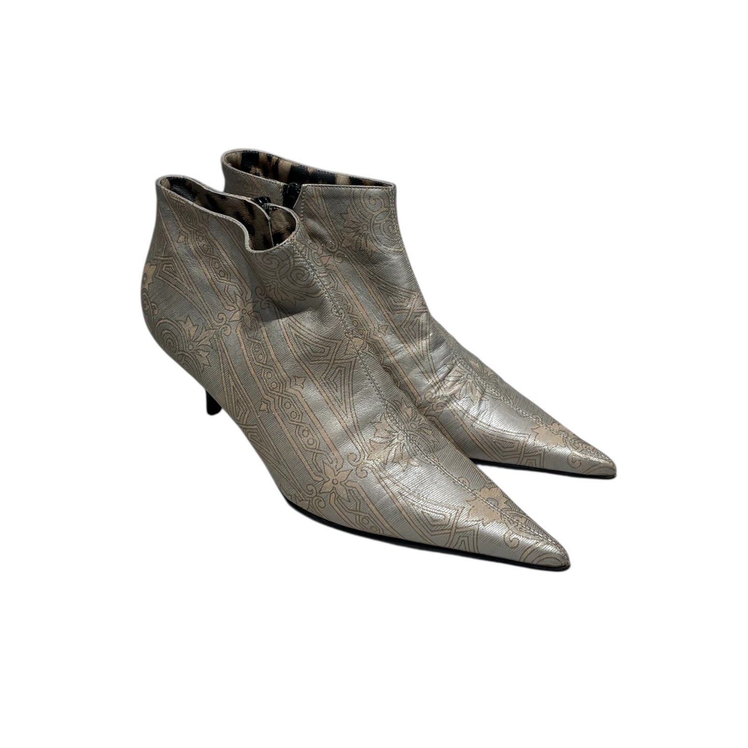 roberto cavalli/Heels/EU 40/Cotton/SLV/elegantt ankle boots view 1