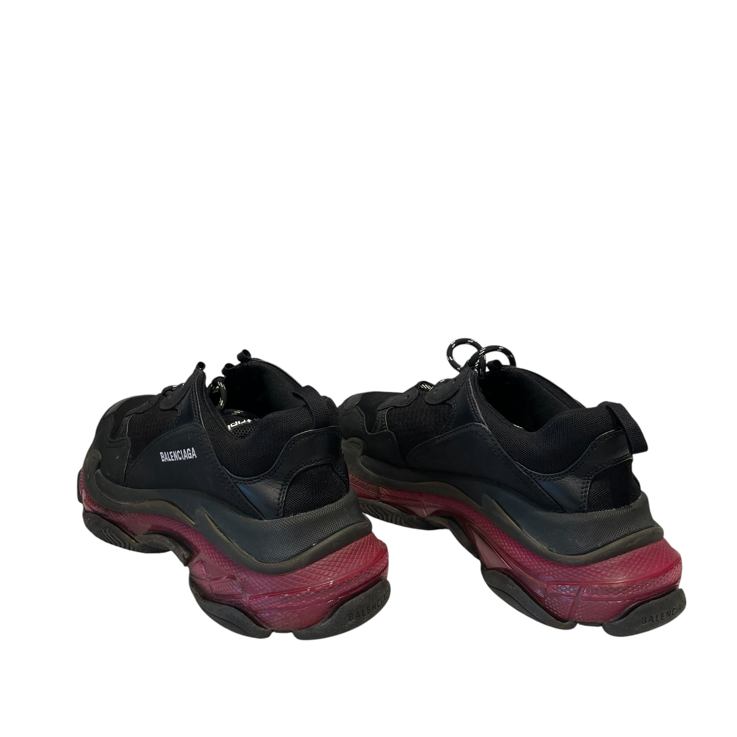 BALENCIAGA/Low-Sneakers/US 10/BLK/TRIPLE S SNEAKERS PINK SOLE view 2