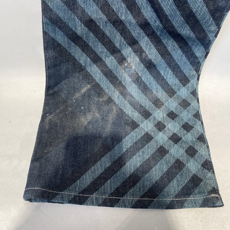 Vivienne Westwood/Wide Leg Pants/25/Plaid/Denim/IDG/
