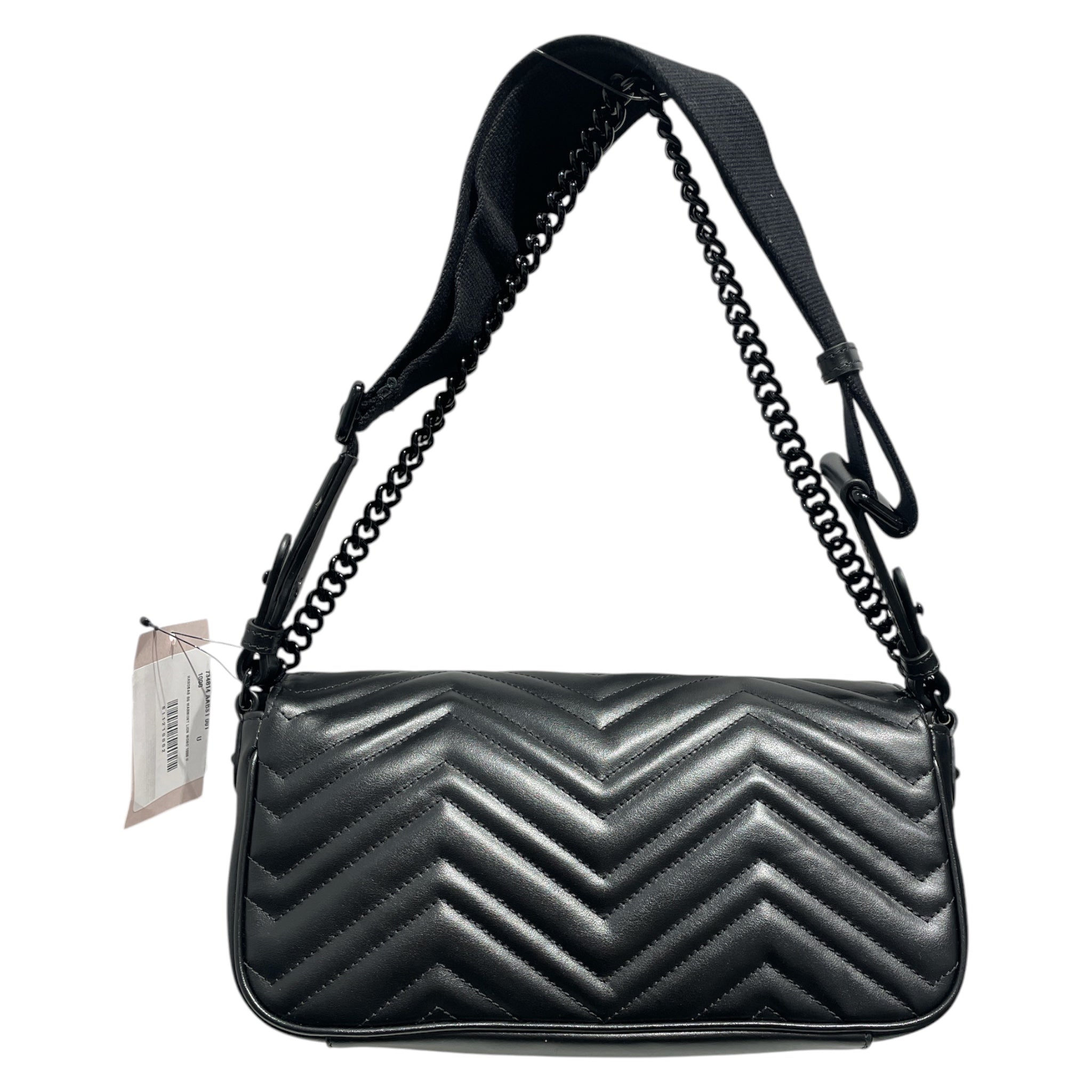 GUCCI/Hand Bag/Leather/BLK/GG Marmont Flap Shoulder bag view 2