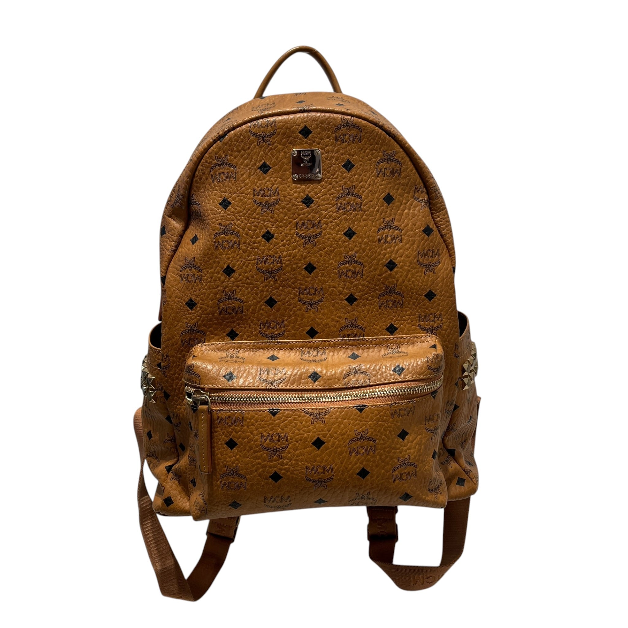 MCM/Backpack/Monogram/Leather/BEG/MCM STUD BAG view 1