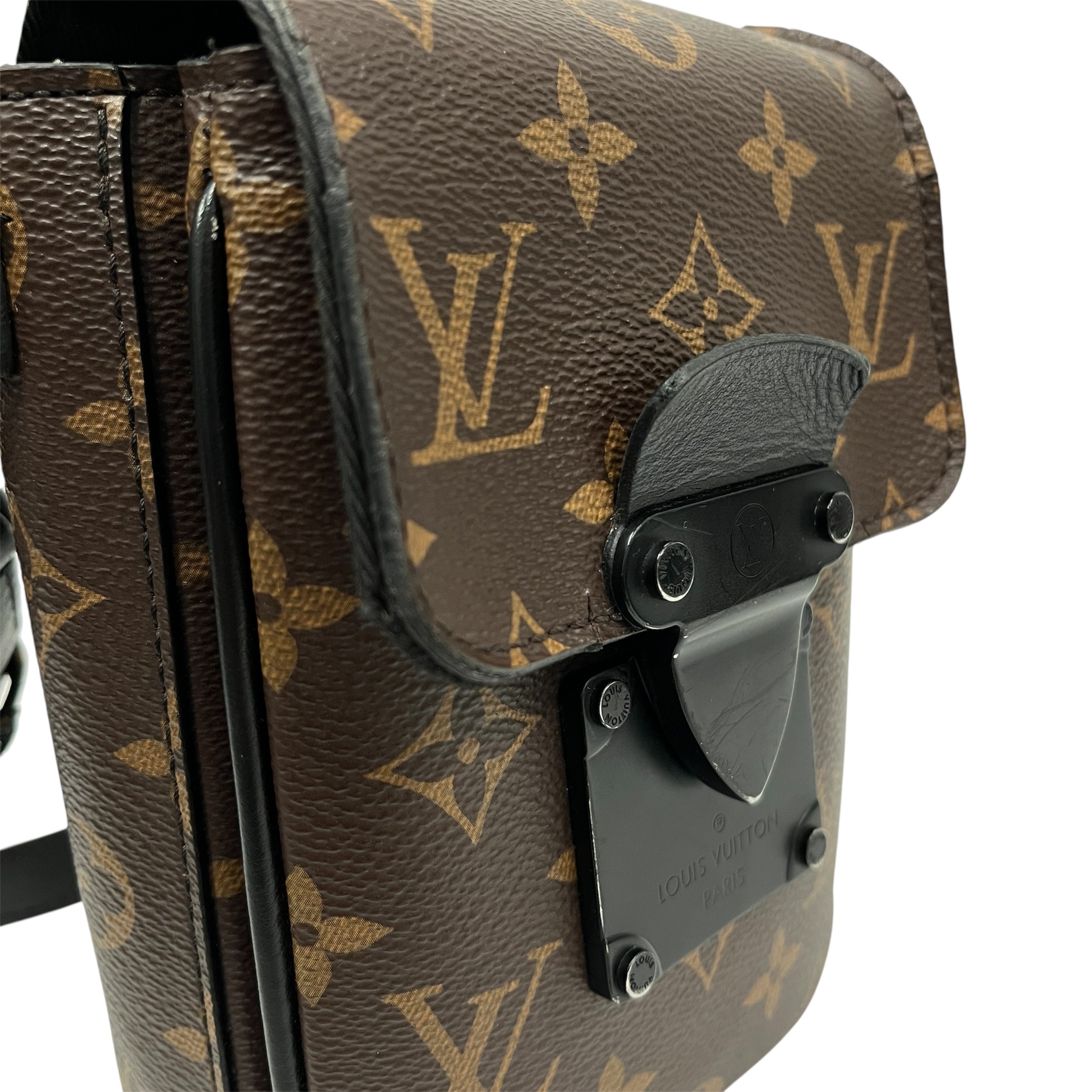 LOUIS VUITTON/Pouch/Leather/BRW/S Lock verical wallet view 7