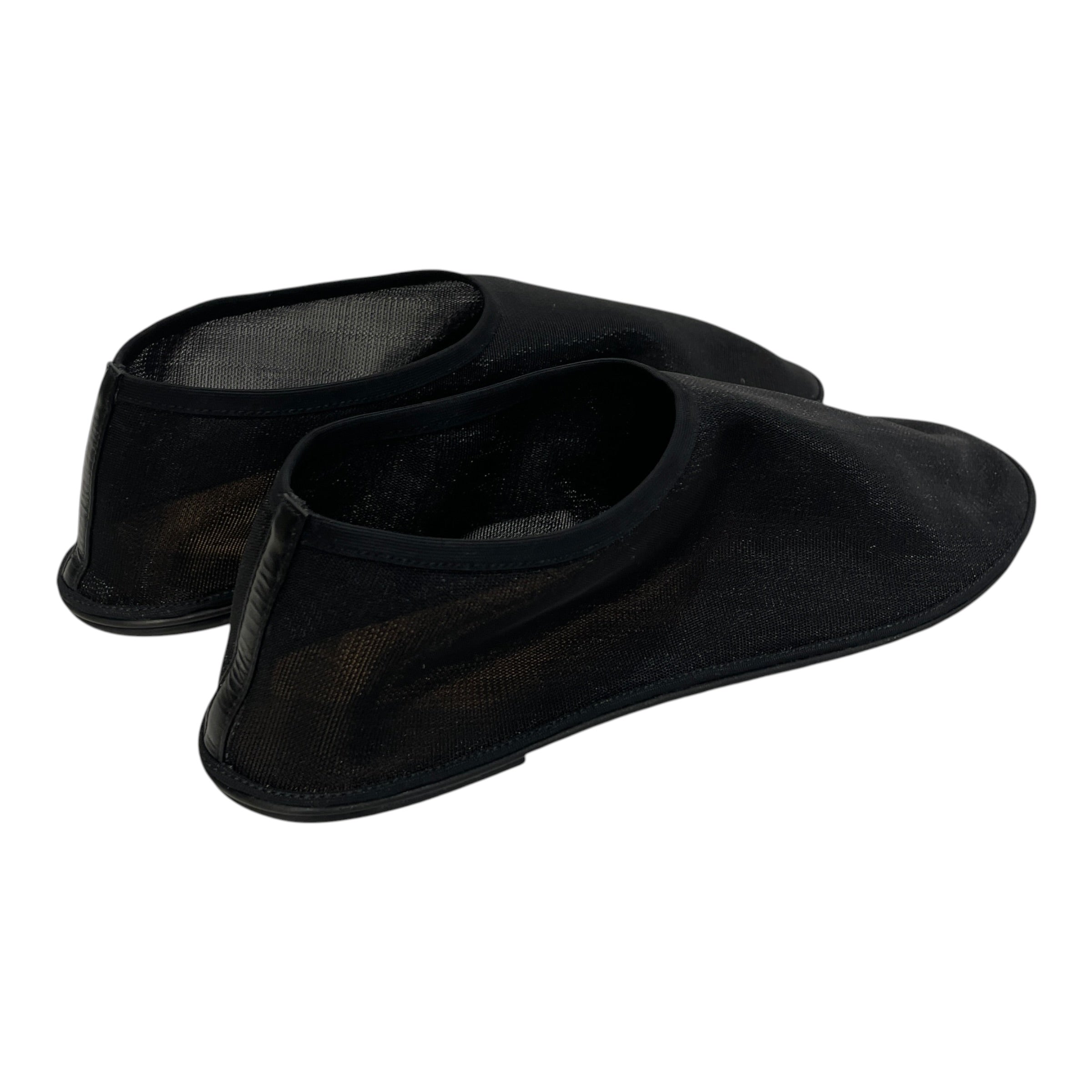 THE ROW/Flat Shoes/EU 38/Leather/BLK/mesh ballet flats view 2
