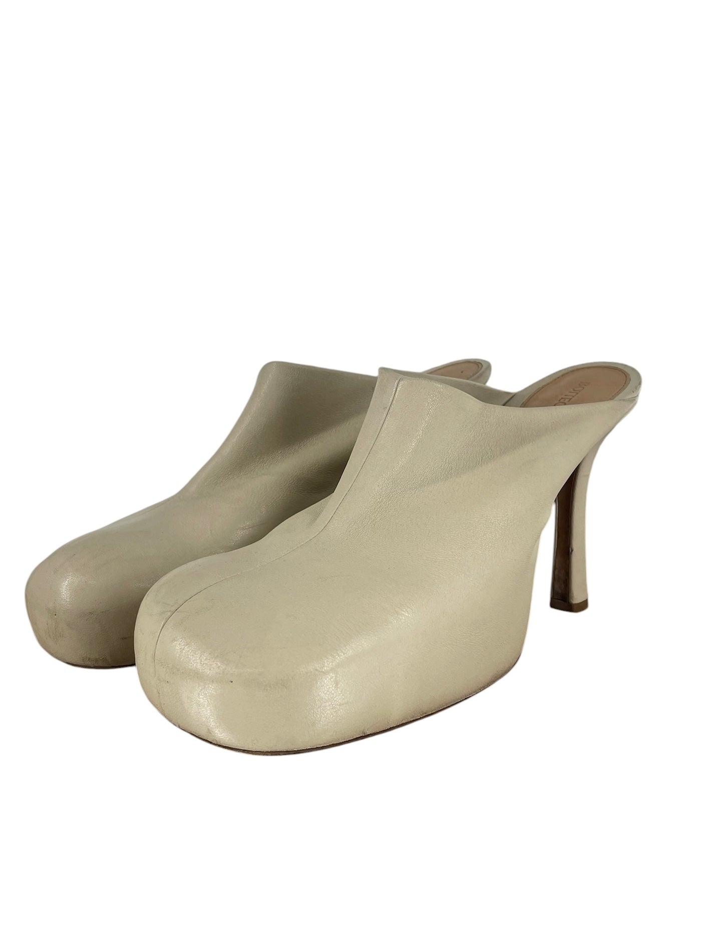 BOTTEGA VENETA/Heels/EU 38/Leather/CRM/BOLD MULES view 2