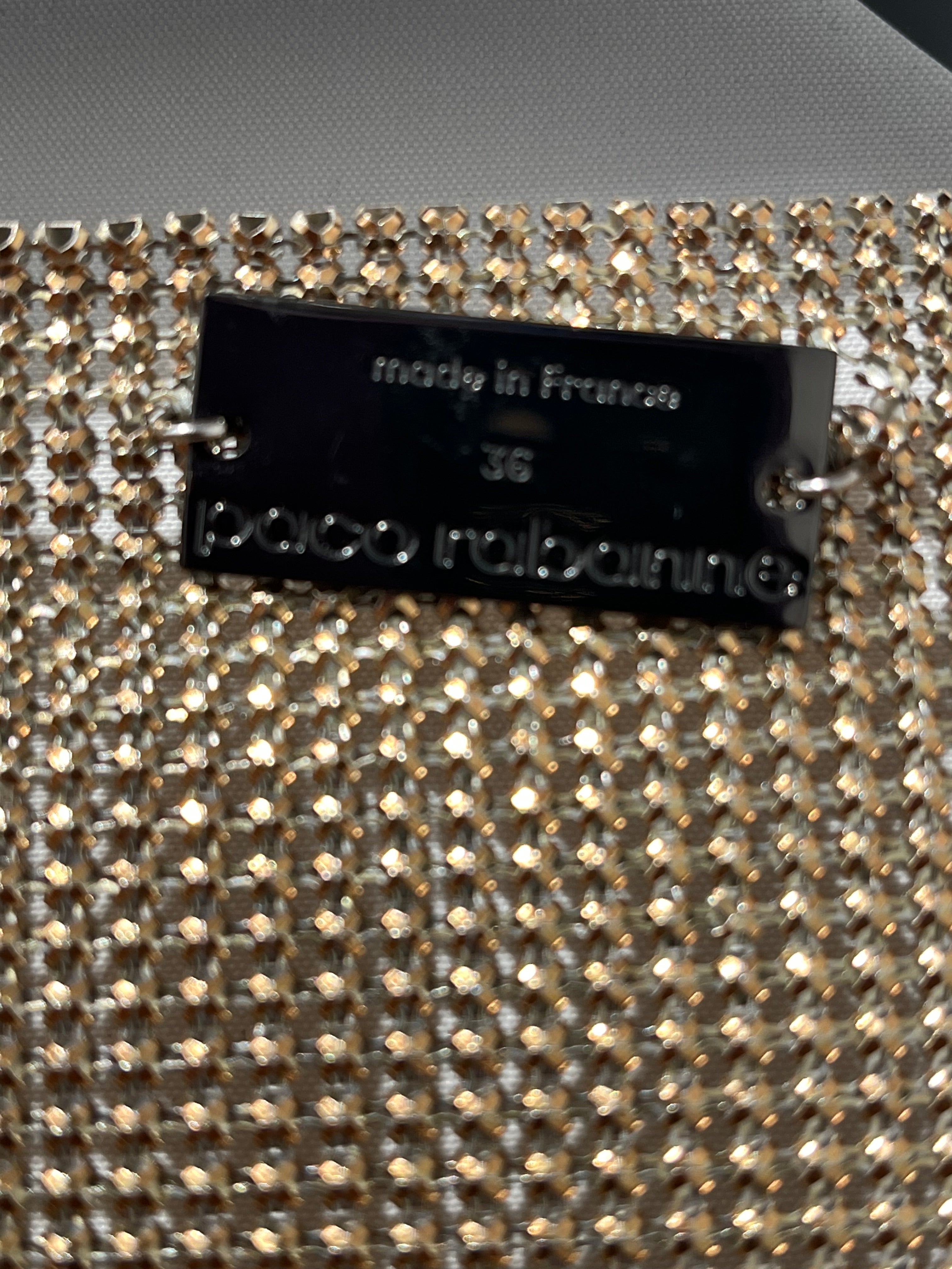 paco rabanne/Dress/36/GLD/BNWT CHAINMAIL DRESS view 4