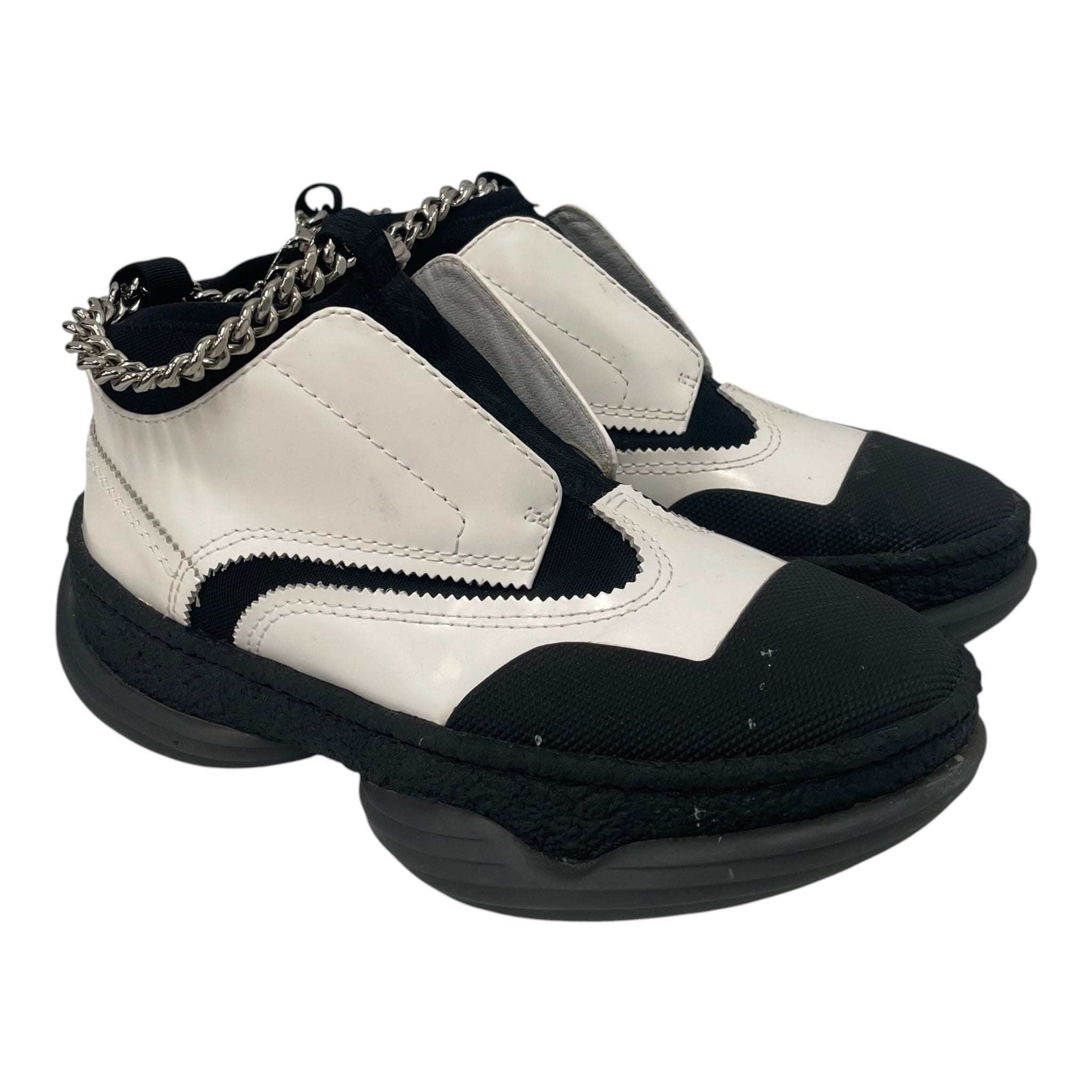 Alexander Wang/Low-Sneakers/US 7/Leather/WHT/BLACKWHITE view 1