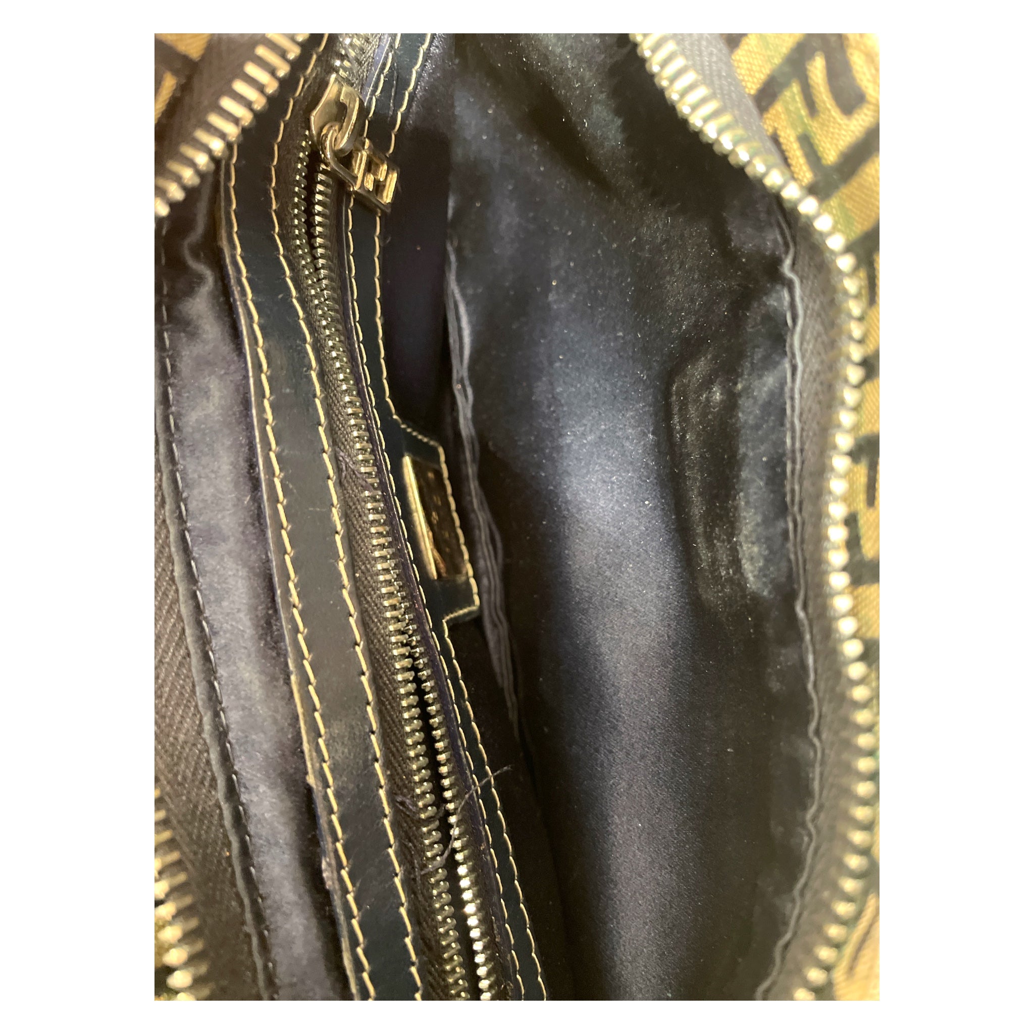 FENDI/Hand Bag/Monogram/Cotton/KHK/Baguette Zucchino Handbag view 3