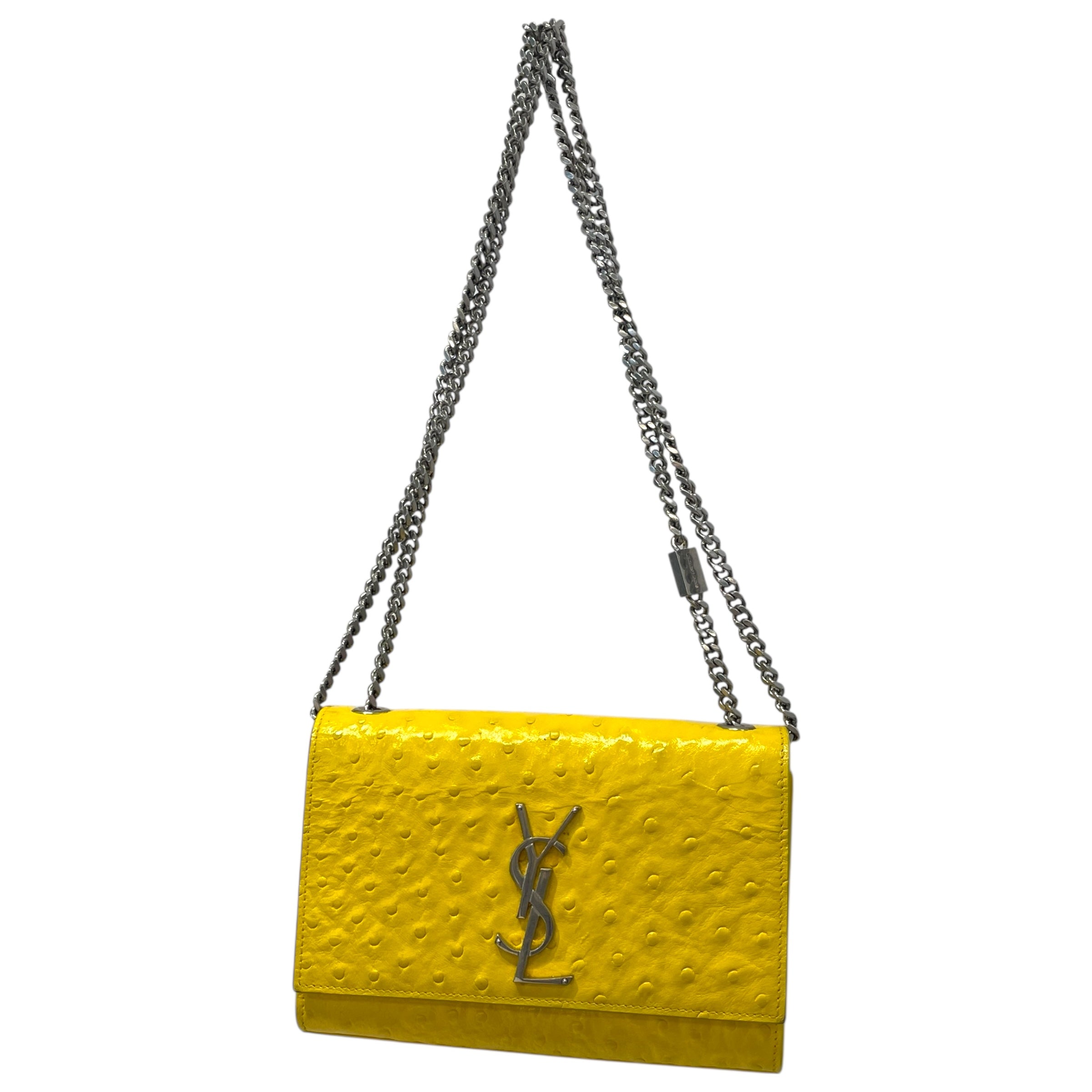 SAINT LAURENT/Cross Body Bag/Leather/YEL/Ostritch Kate view 1