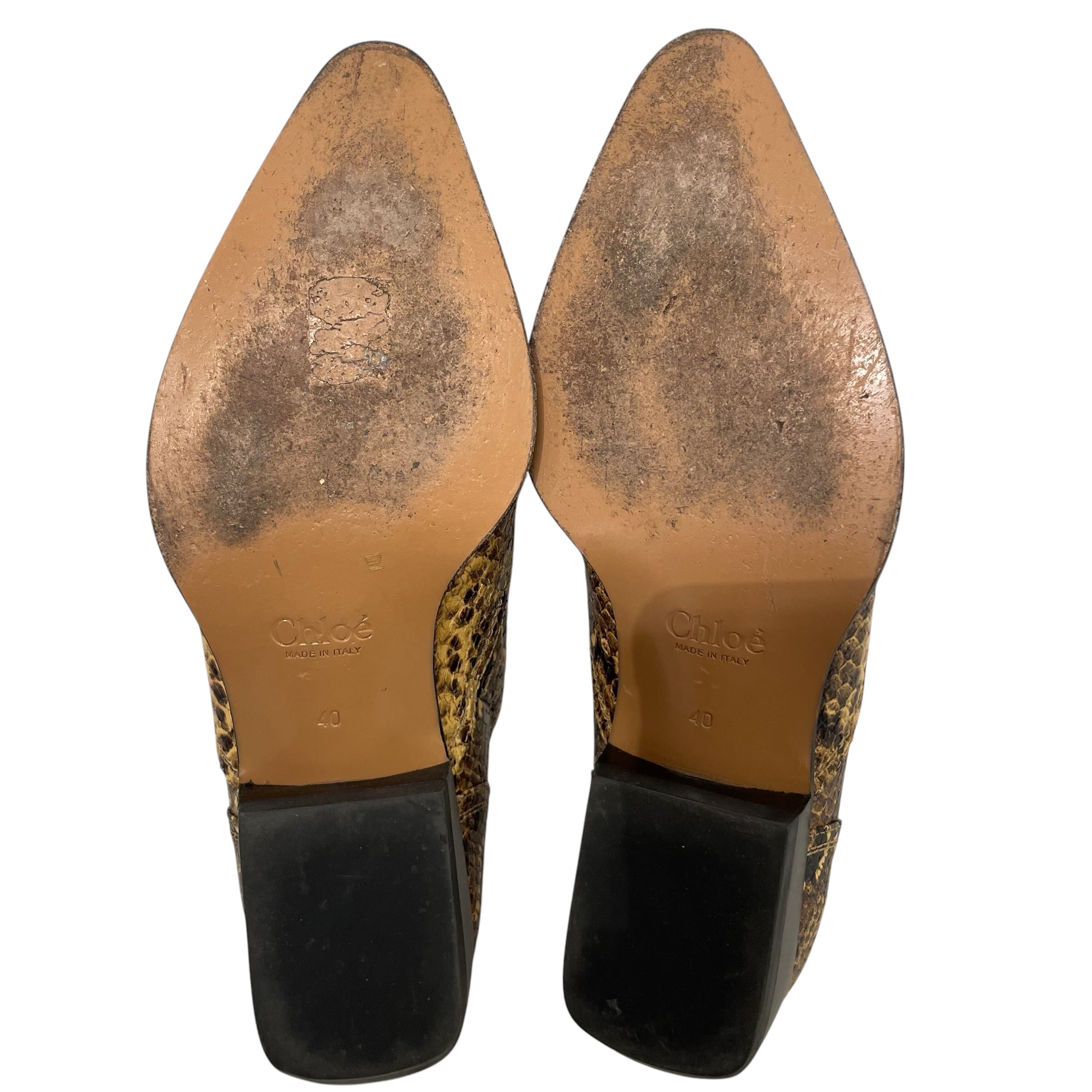 Chloe/Shoes/EU 40/Animal Pattern/Leather/YEL/SNAKESKIN WITH ZIPPER view 6