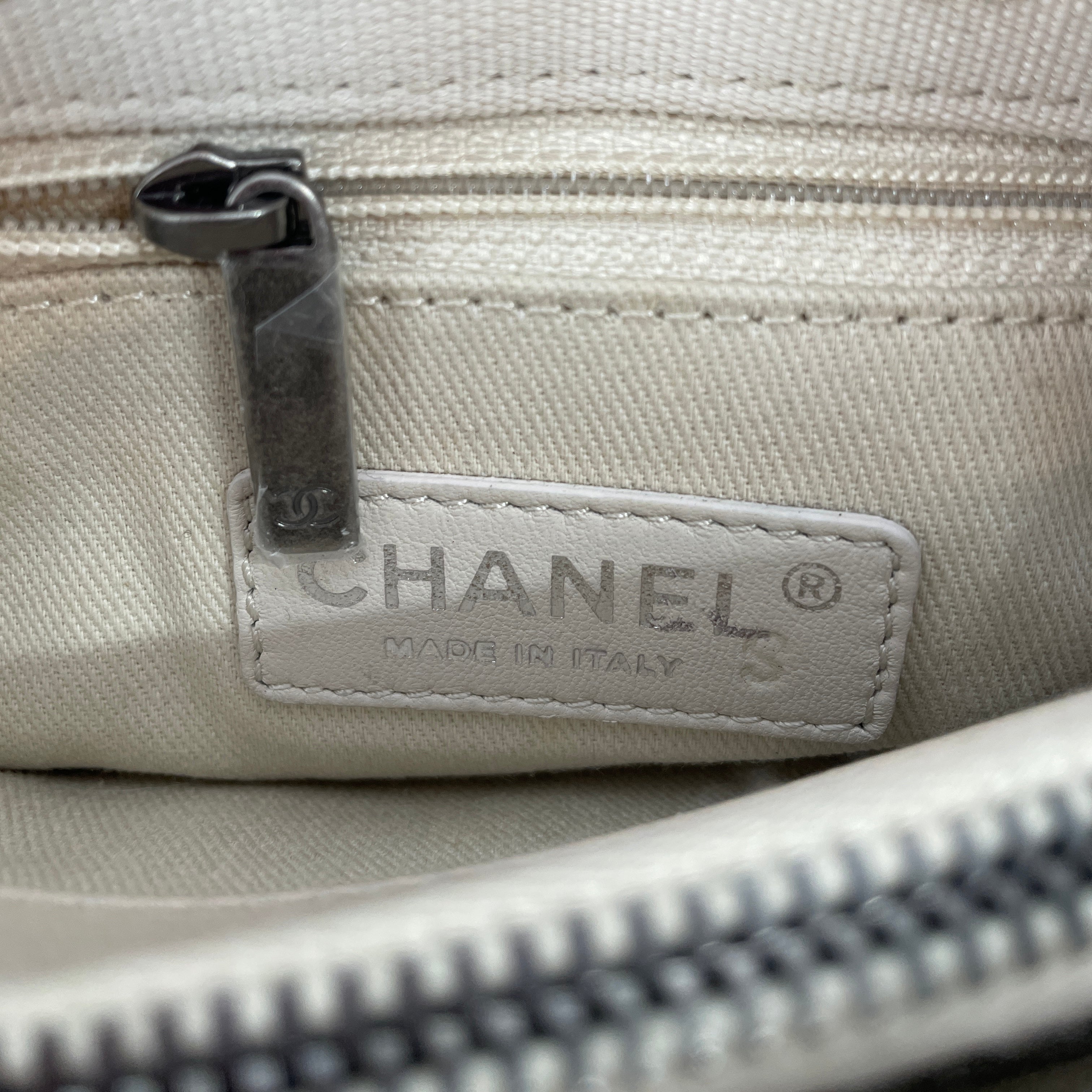 CHANEL/Hand Bag/Leather/BLK/chained tote view 5