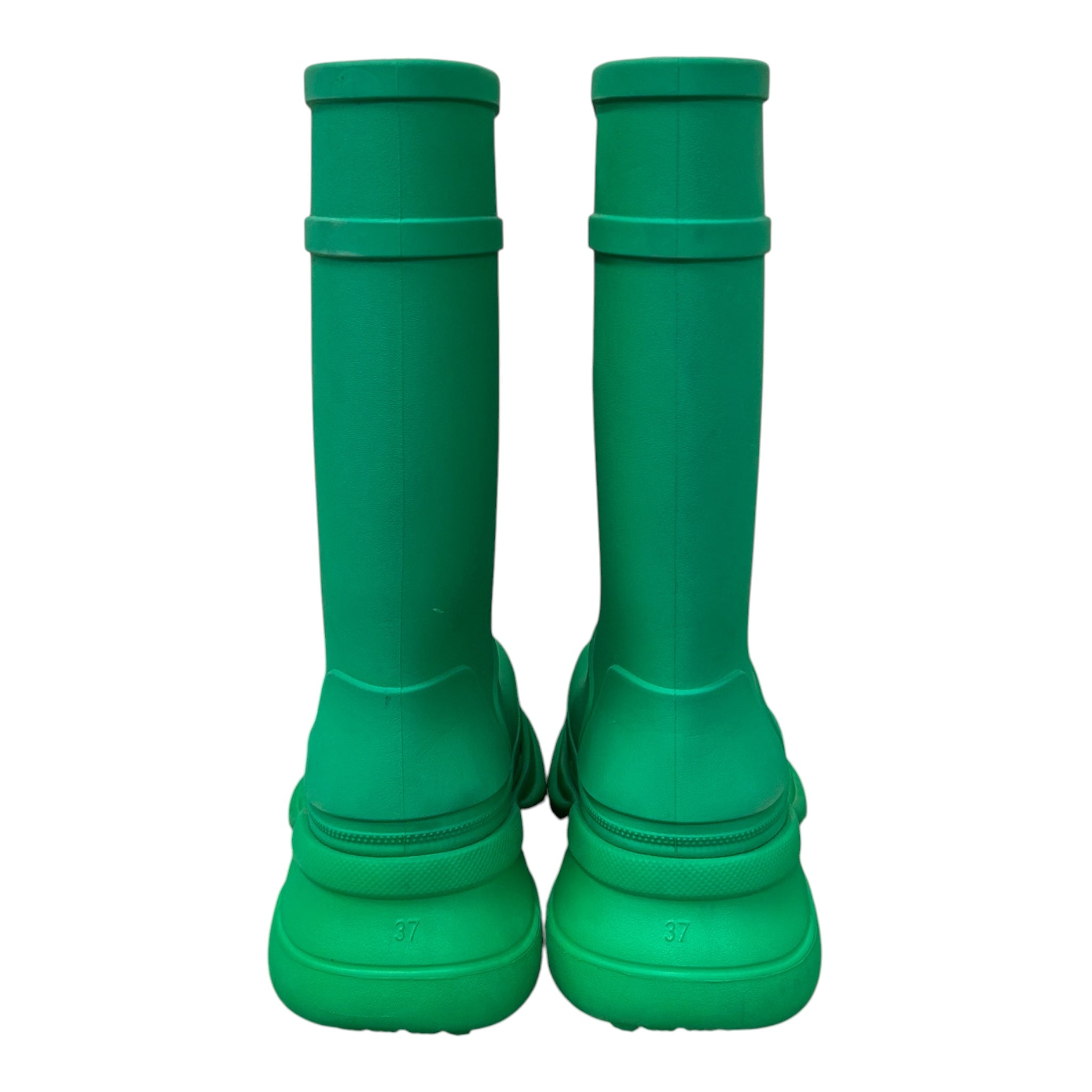 BALENCIAGA/crocs/Rain Boots/EU 37/GRN/RUBBER PUDDLE view 5