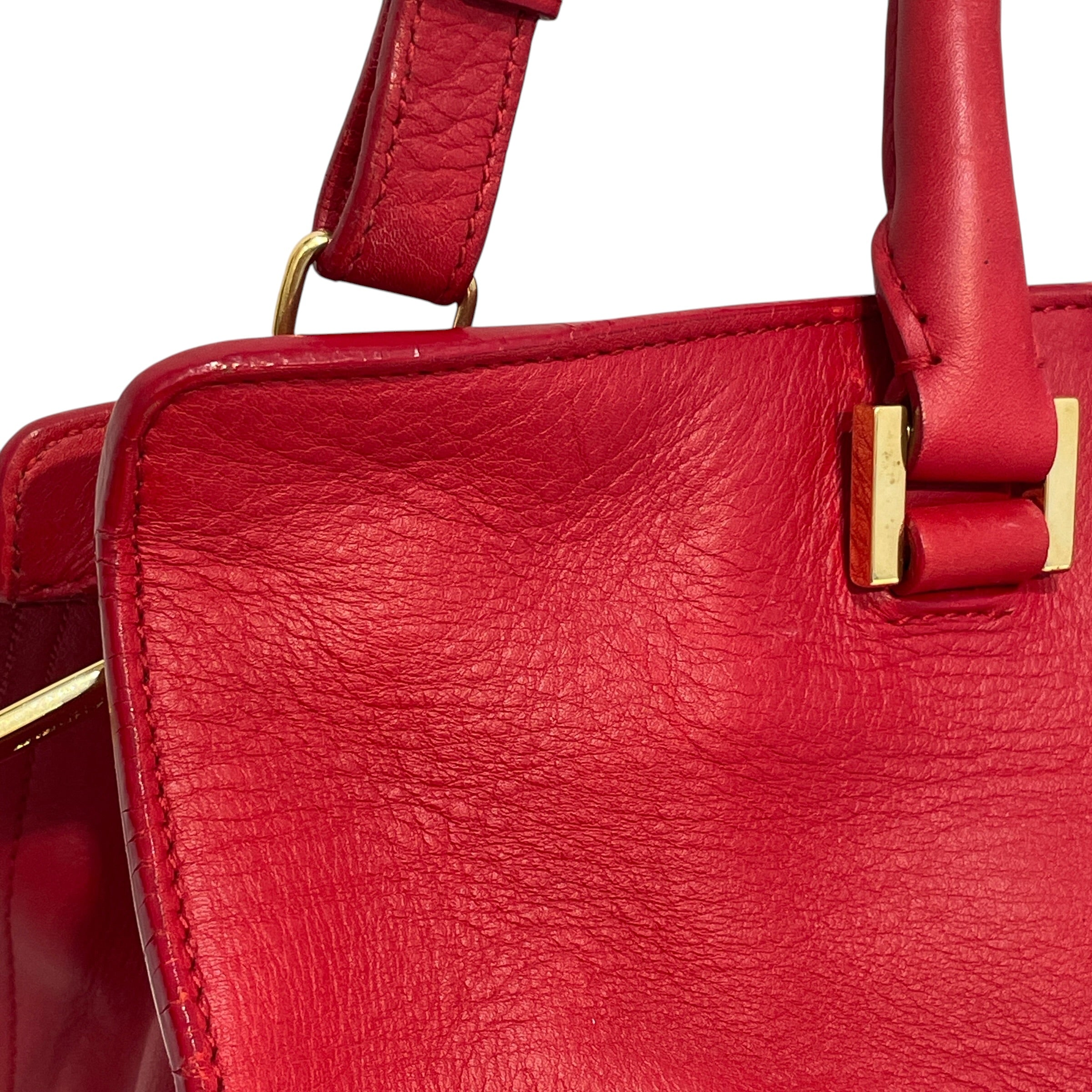 YVES SAINT LAURENT/Hand Bag/Leather/RED/Y Cabas Small view 6