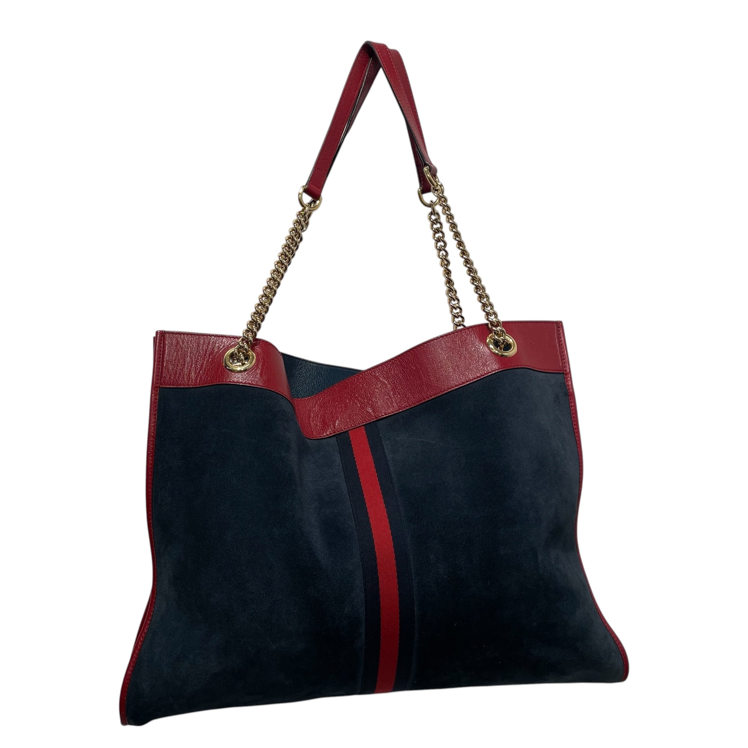 GUCCI/Tote Bag/Suede/NVY/rajah tote view 2
