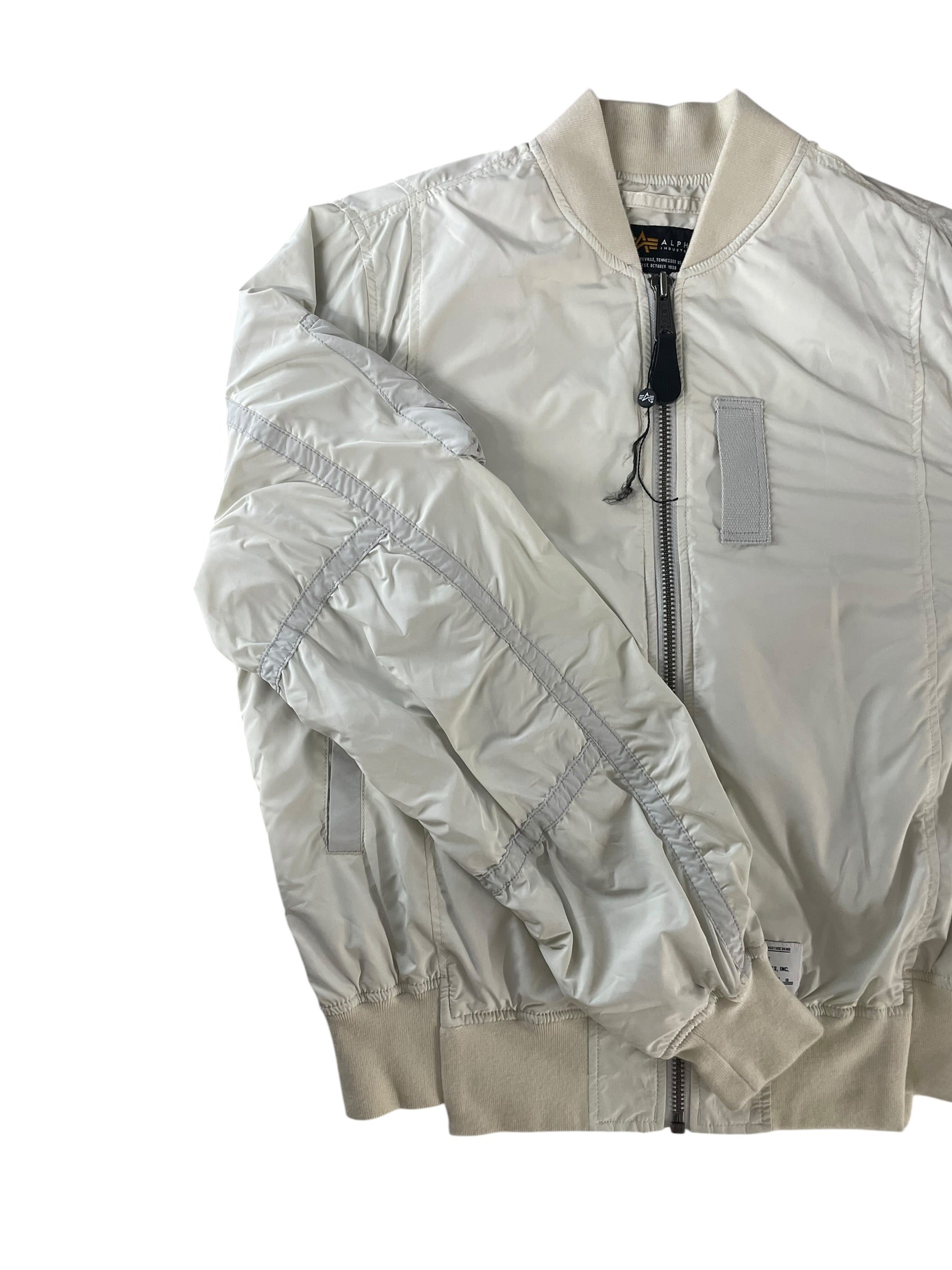 ALPHA INDUSTRIES/Flight Jkt/S/Nylon/WHT/RN 35569 view 3