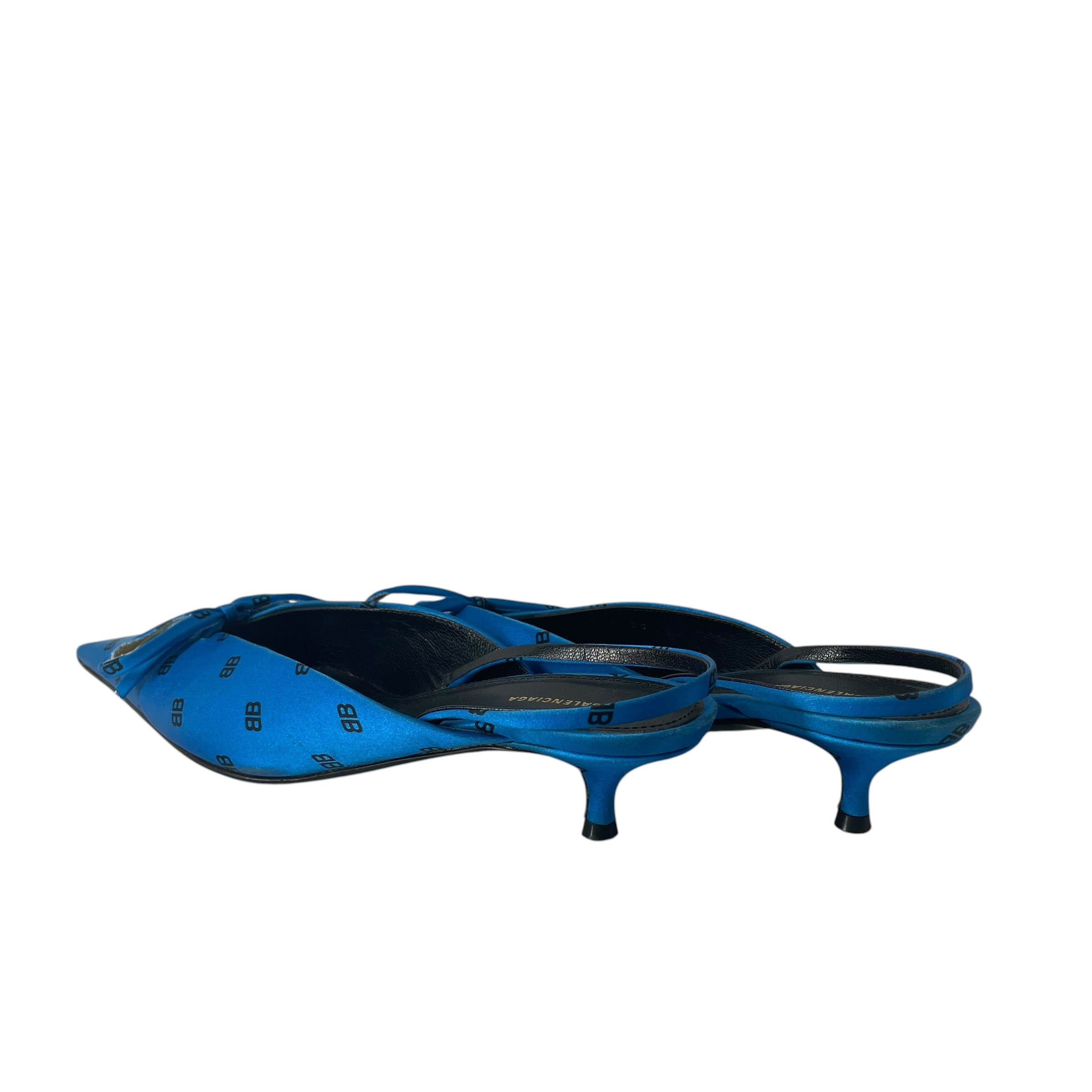 BALENCIAGA/Heels/EU 35/All Over Print/BLU/KITTEN KNIFE HEEL view 2