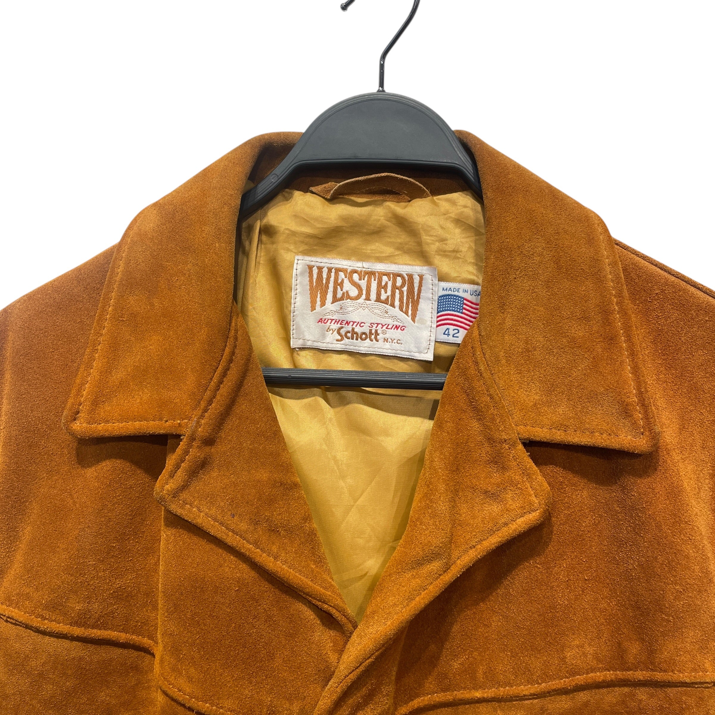 Schott/Vintage/Jacket/42/Suede/CML/80s made in usa fringe western view 2