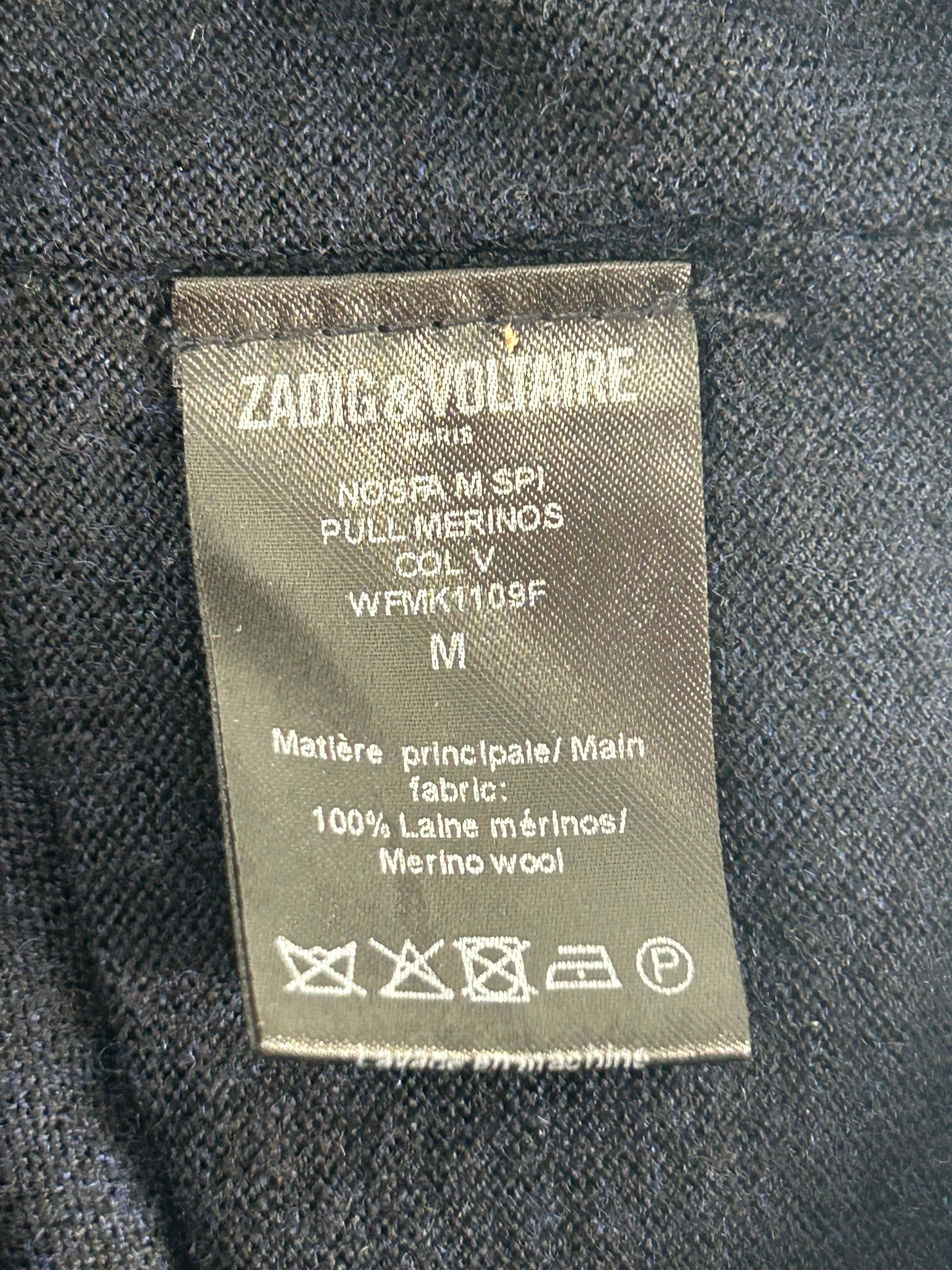 Zadig&Voltaire/Sweater/M/Wool/BLU/SKULL DESIGN ON BACK view 3