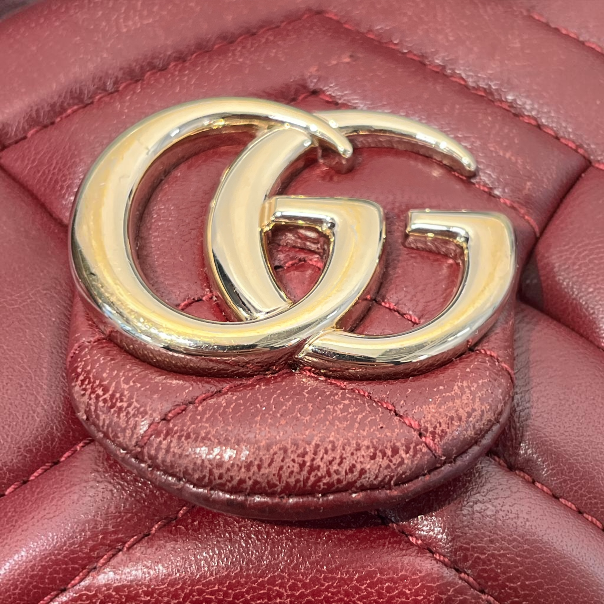 GUCCI/Cross Body Bag/Leather/BRD/GG Marmont Mini Shoulder Bag view 6