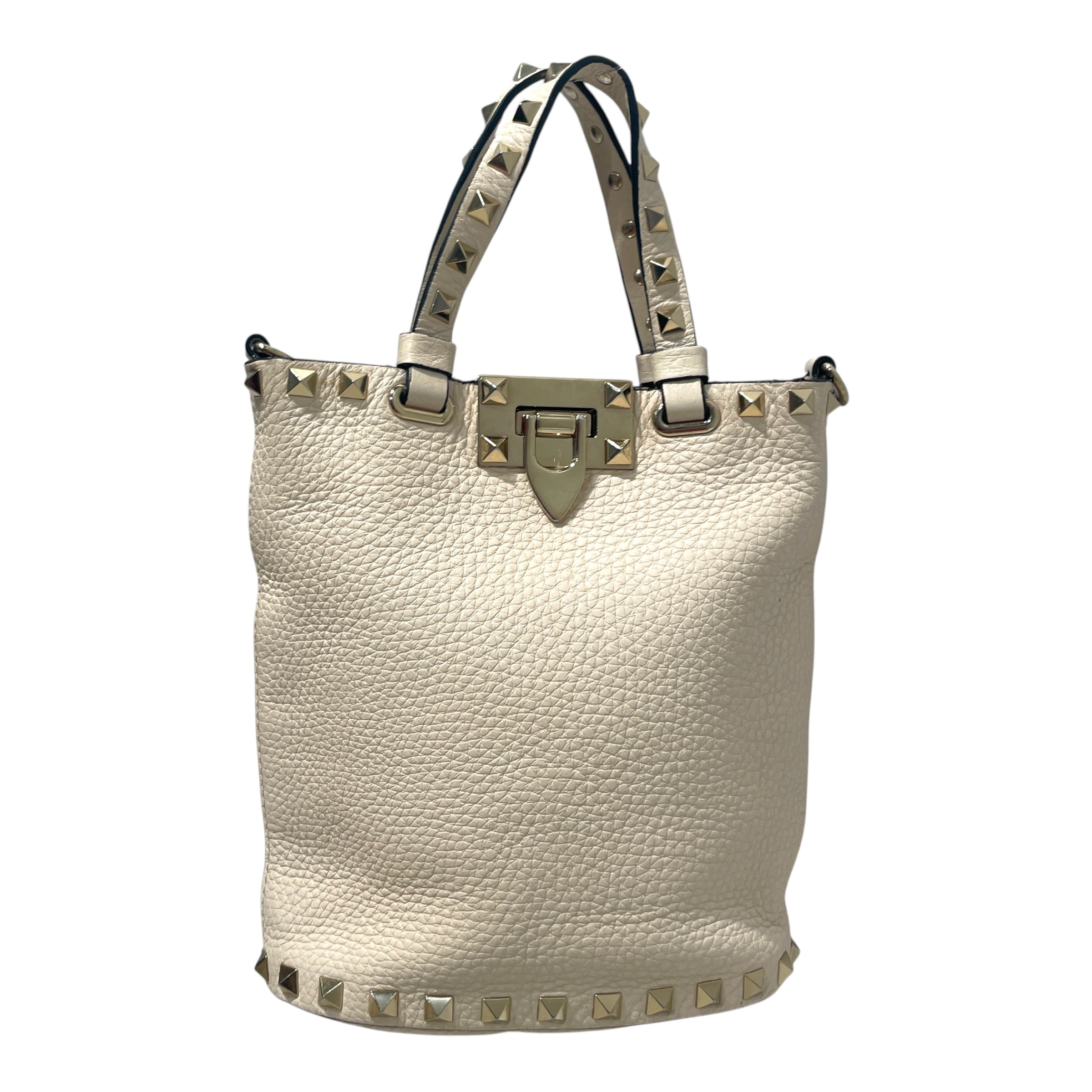 VALENTINO/Cross Body Bag/Leather/WHT/Rock Stud Bucket Bag view 4