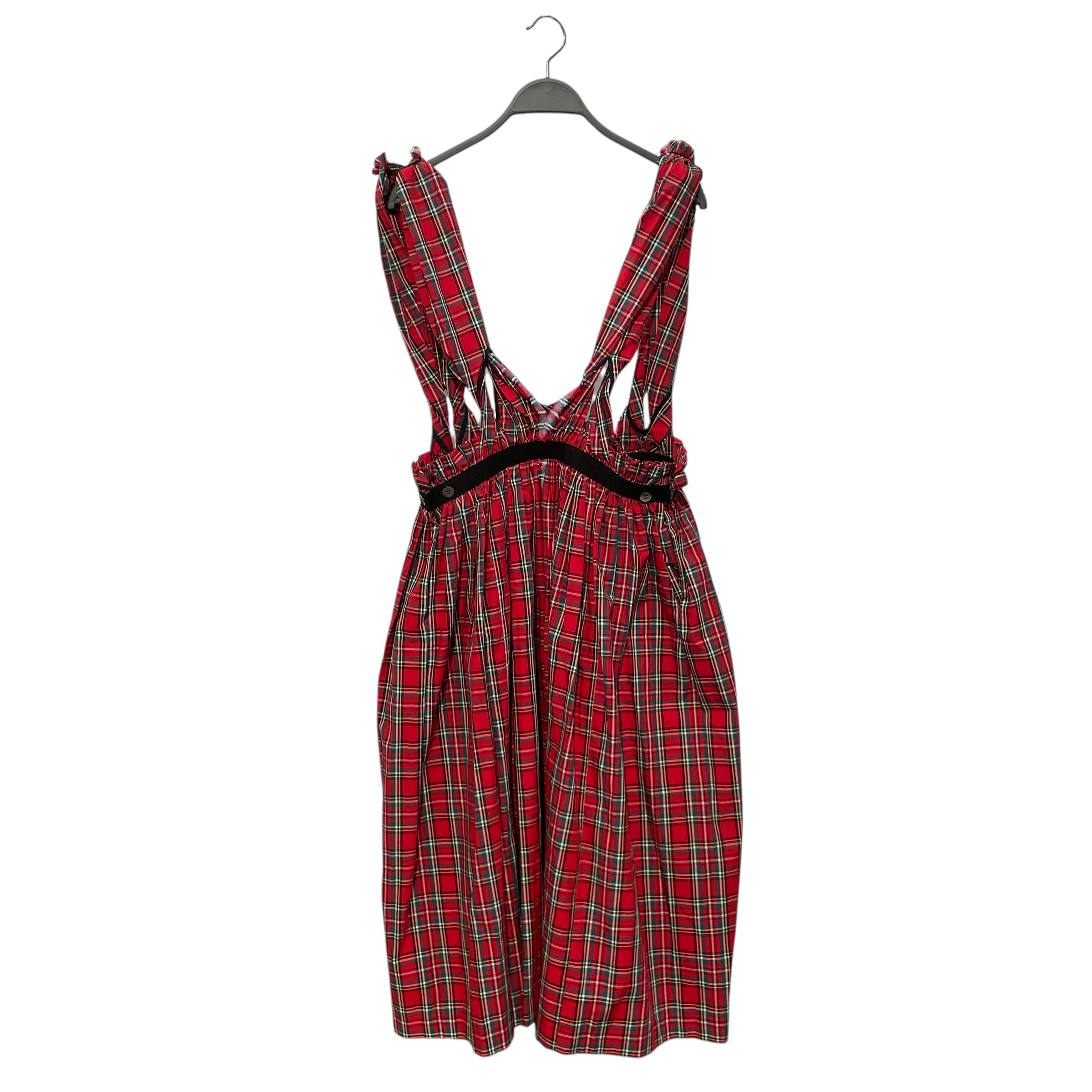 tricot COMME des GARCONS/Jumpsuits/S/Tartan/Cotton/RED/Tartan Check High Waisted Skir view 1