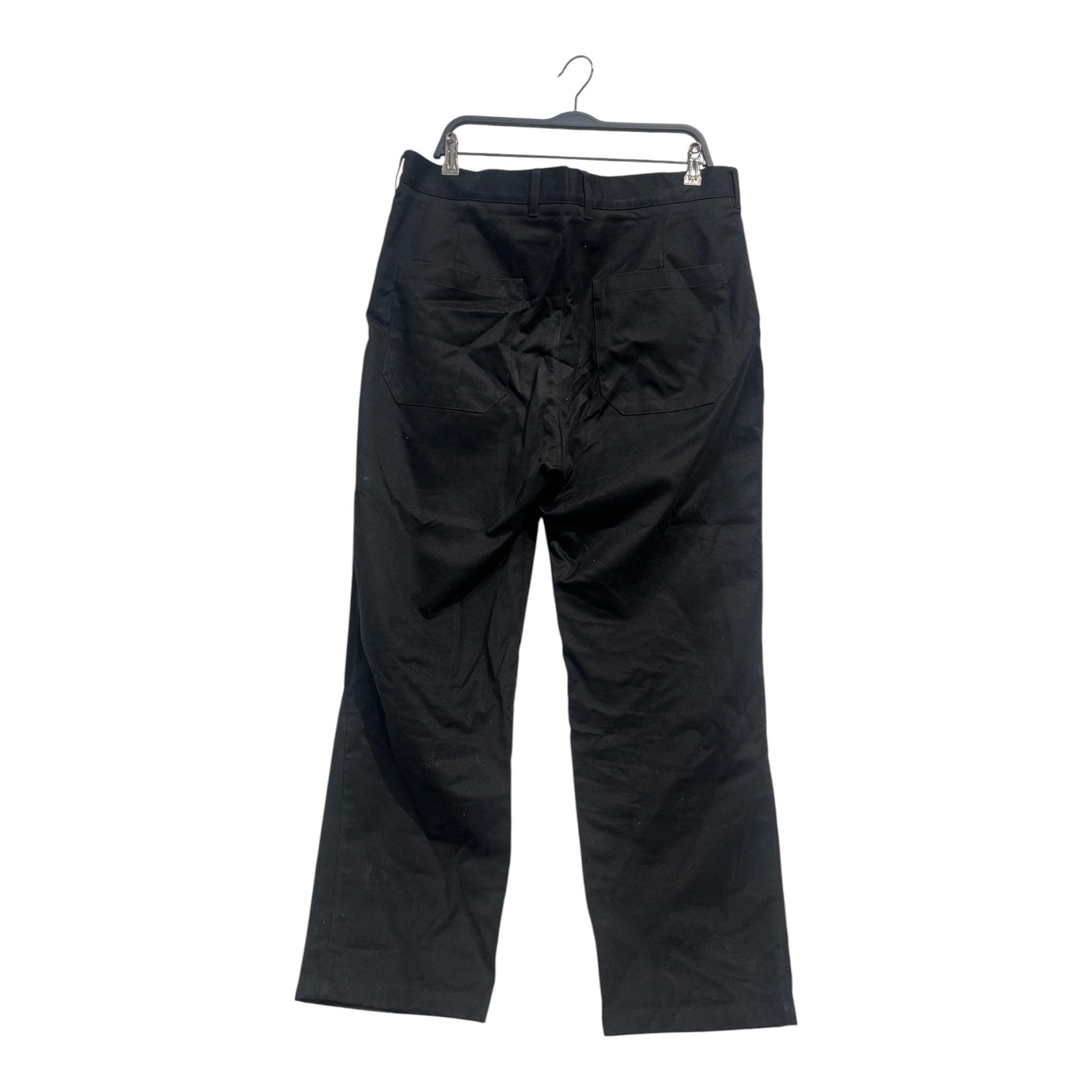 STUDIO NICHOLSON/Pants/L/XL/Cotton/BLK/wide leg view 2