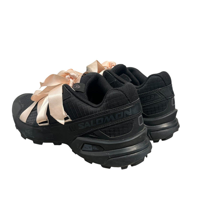 salomon/Sandy Liang/Low-Sneakers/UK 9.5/Nylon/BLK/FRONT BOW SPEEDCROSS