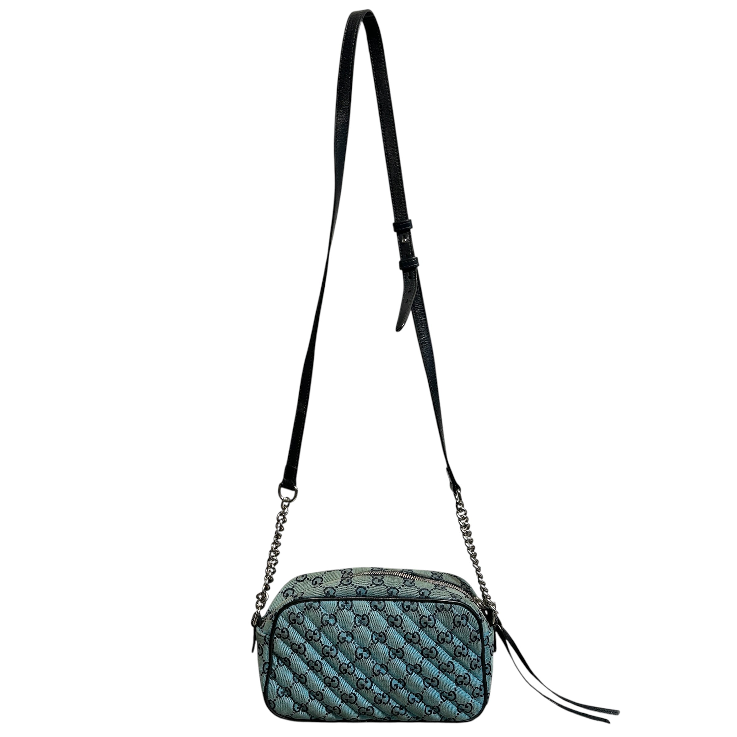 GUCCI/Cross Body Bag/Monogram/BLU/gg marmont small view 2
